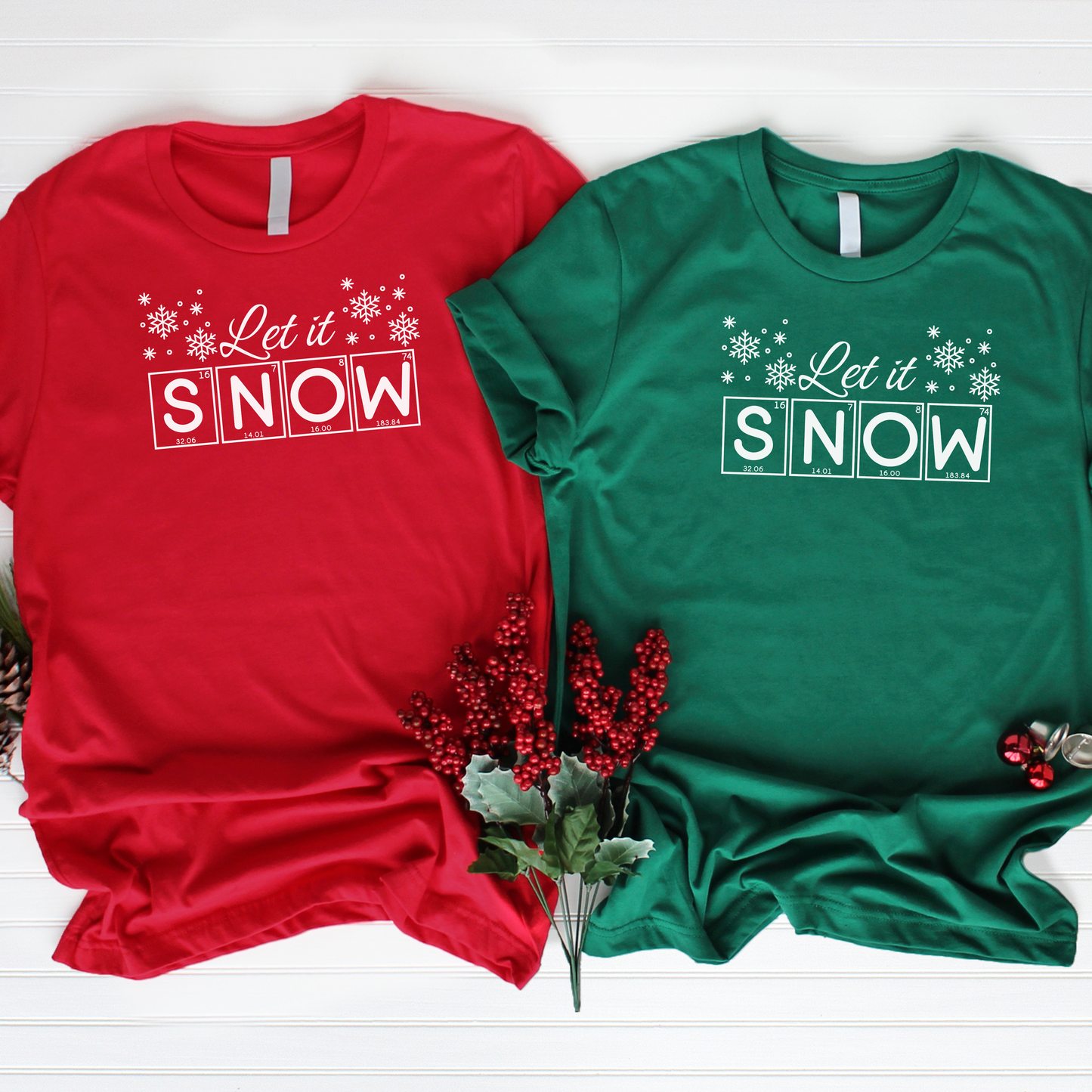 Let it Snow Science Christmas Shirt, Christmas T-Shirt, Holiday T-Shirt, Science Holiday Shirt
