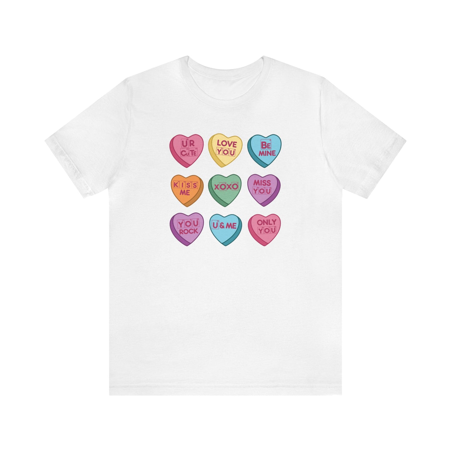 Science Valentine Candy Hearts T-Shirt, Be Mine Shirt, Conversation Hearts, Gift for Her, Periodic Table, Breaking Bad, XOXO Shirt