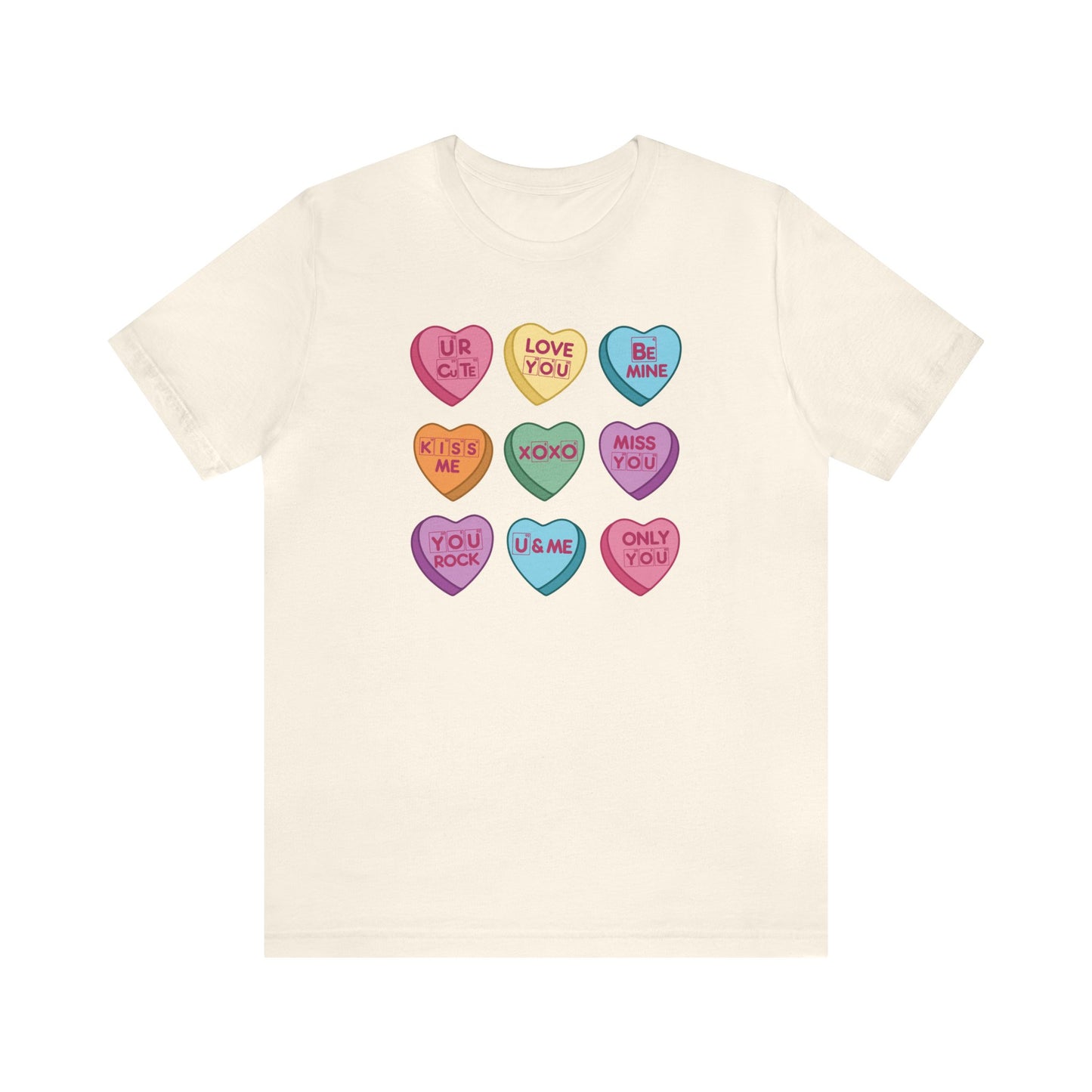 Science Valentine Candy Hearts T-Shirt, Be Mine Shirt, Conversation Hearts, Gift for Her, Periodic Table, Breaking Bad, XOXO Shirt