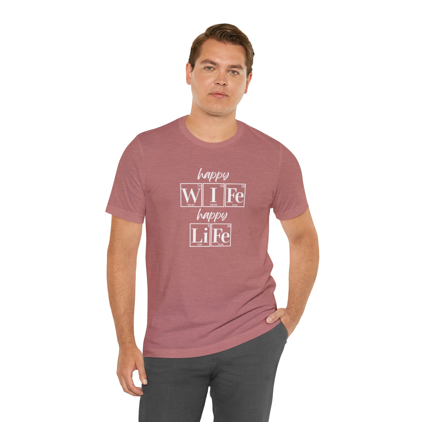 Happy Wife Happy Life Shirt, Marriage Shirt, Marriage shirt, Periodic Table Humor, Science-Themed Tee, Chemistry of Love