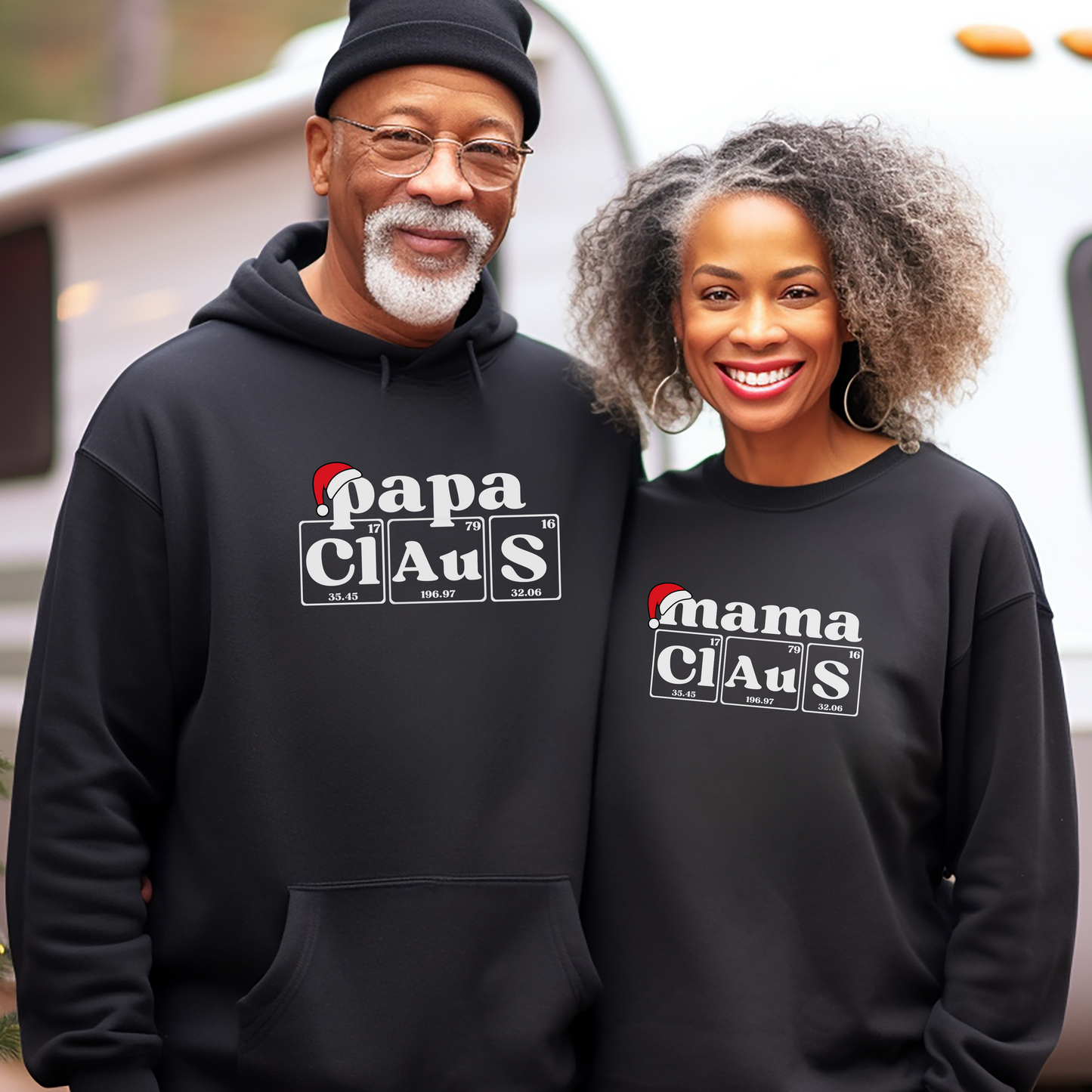 PaPa Claus Christmas Hoodie, Periodic Table Gift, Christmas Chemistry Sweater, Breaking Bad, Holiday Sweatshirt, Science Teacher, Scientist