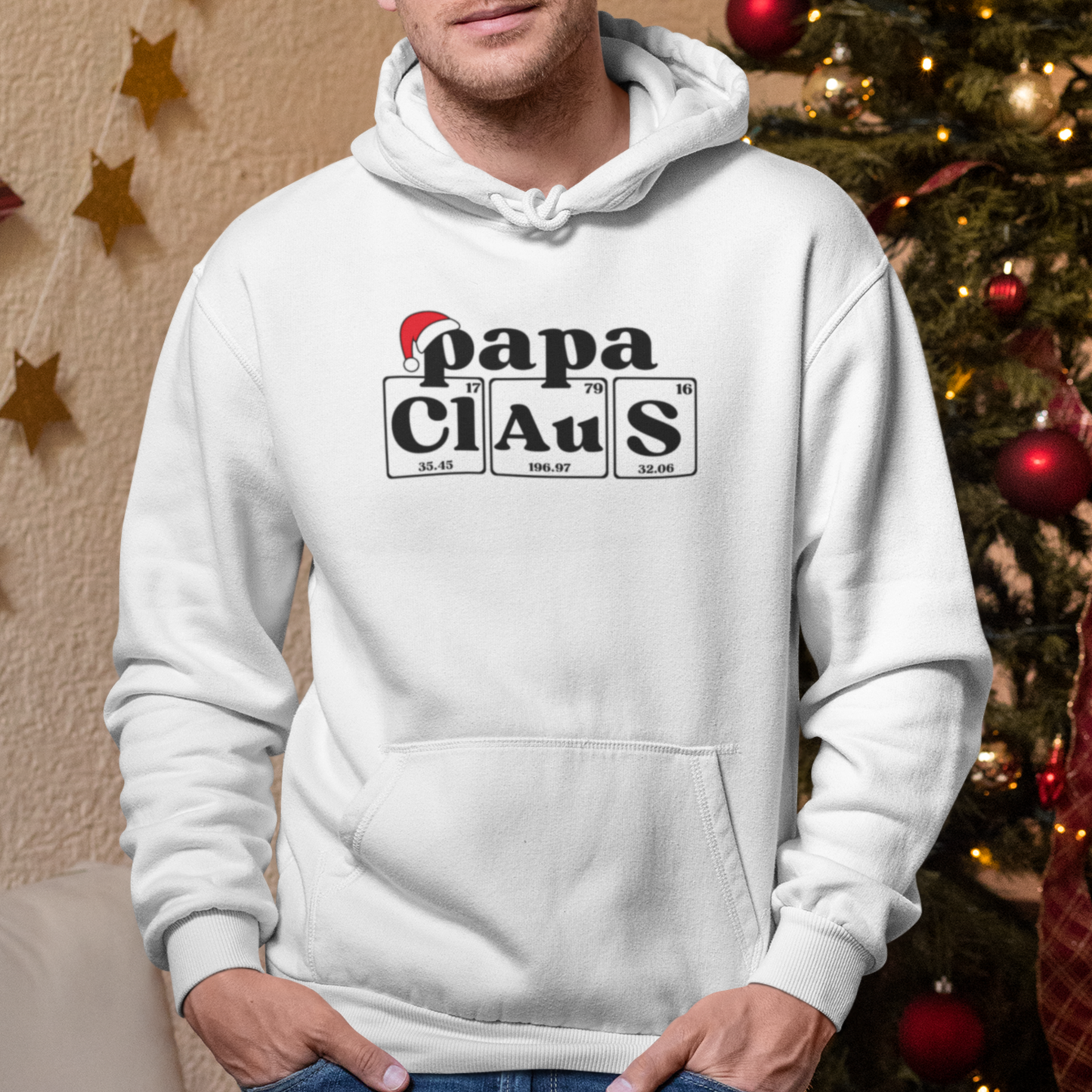 PaPa Claus Christmas Hoodie, Periodic Table Gift, Christmas Chemistry Sweater, Breaking Bad, Holiday Sweatshirt, Science Teacher, Scientist