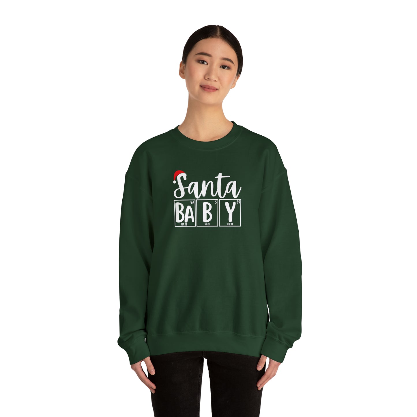 Santa Baby Chemistry Crewneck Sweatshirt, Christmas Holiday Sweater, Periodic Table, Scientist Gift, Science Teacher Gift, Breaking Bad