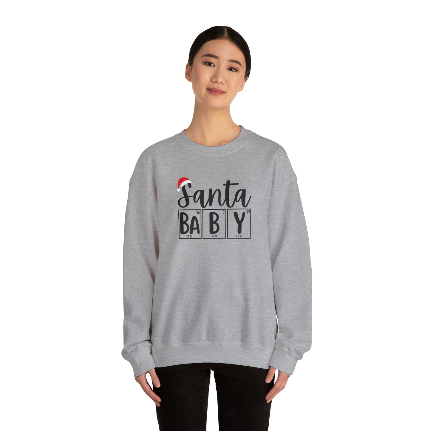 Santa Baby Chemistry Crewneck Sweatshirt, Christmas Holiday Sweater, Periodic Table, Scientist Gift, Science Teacher Gift, Breaking Bad