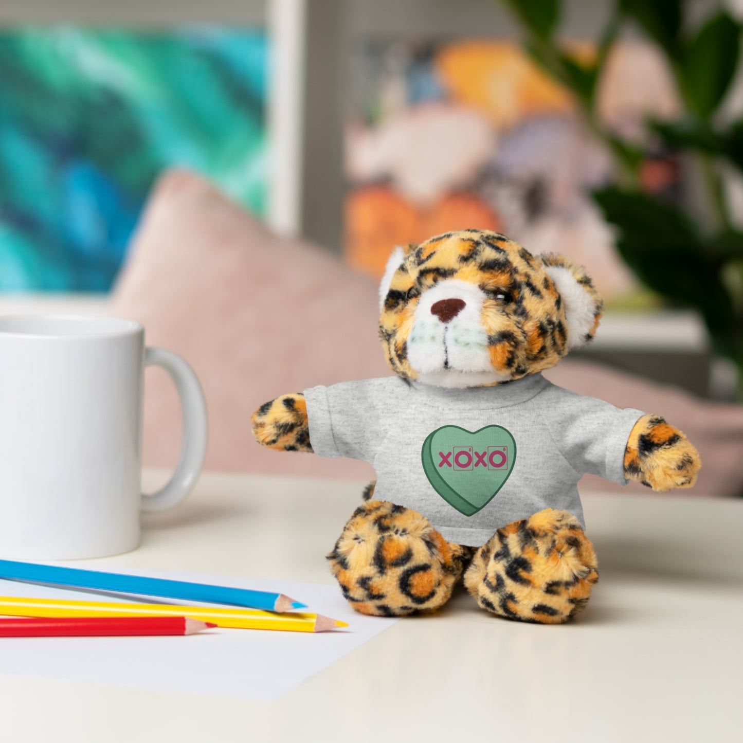 XOXO - Science Valentine Stuffed Animal Plushie, Chemistry Plush, Valentines Day Bear, Gift for Her, Gift for Him, Periodic Table