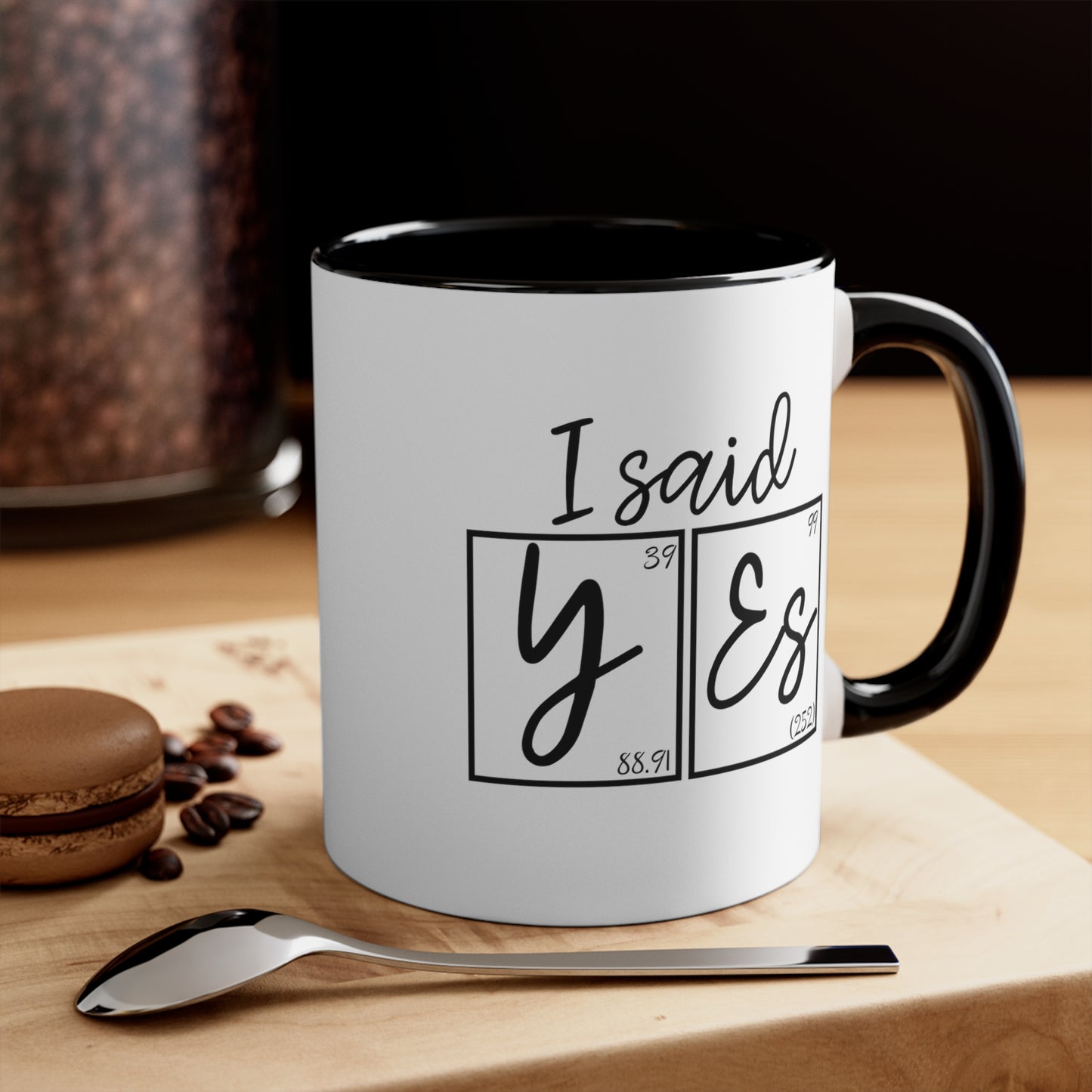11oz - I Said Yes! Engagement Announcement Science Mug
