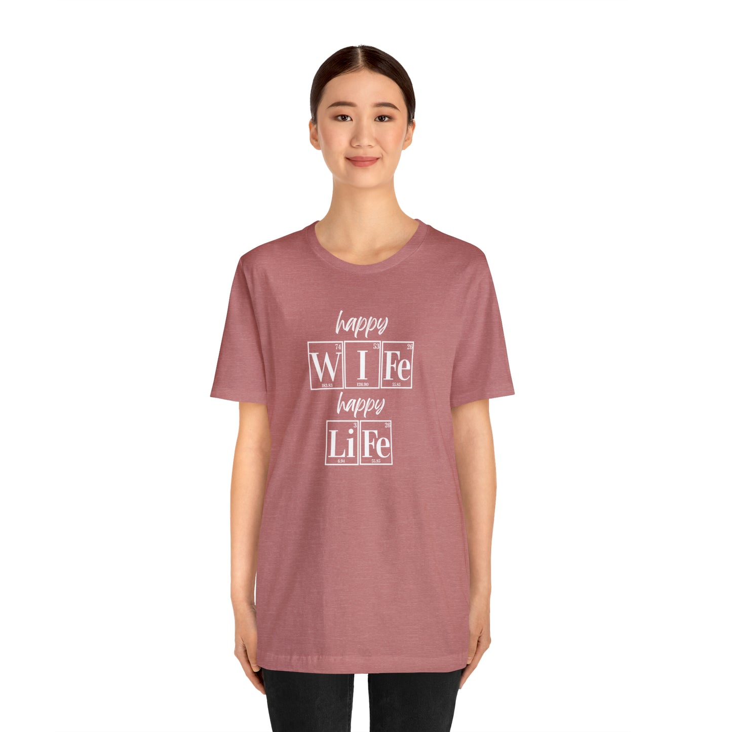 Happy Wife Happy Life Shirt, Marriage Shirt, Marriage shirt, Periodic Table Humor, Science-Themed Tee, Chemistry of Love