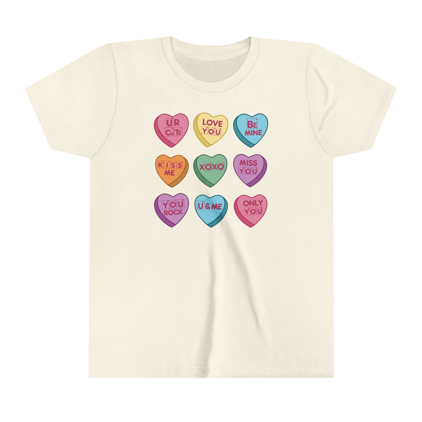 Kid Science Valentine Candy Hearts T-Shirt, Be Mine Shirt, Conversation Hearts, Gift for Girls, Periodic Table, Breaking Bad, XOXO Shirt