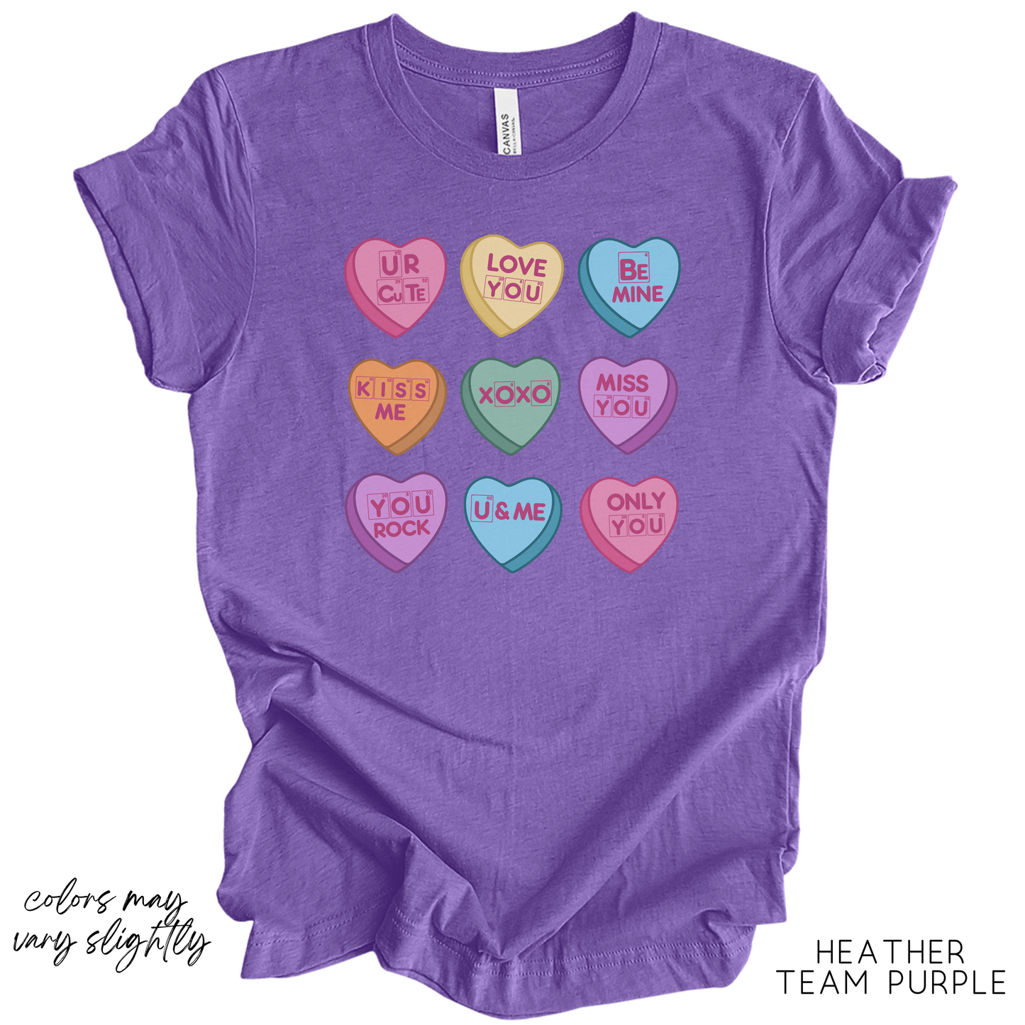 Science Valentine Candy Hearts T-Shirt, Be Mine Shirt, Conversation Hearts, Gift for Her, Periodic Table, Breaking Bad, XOXO Shirt