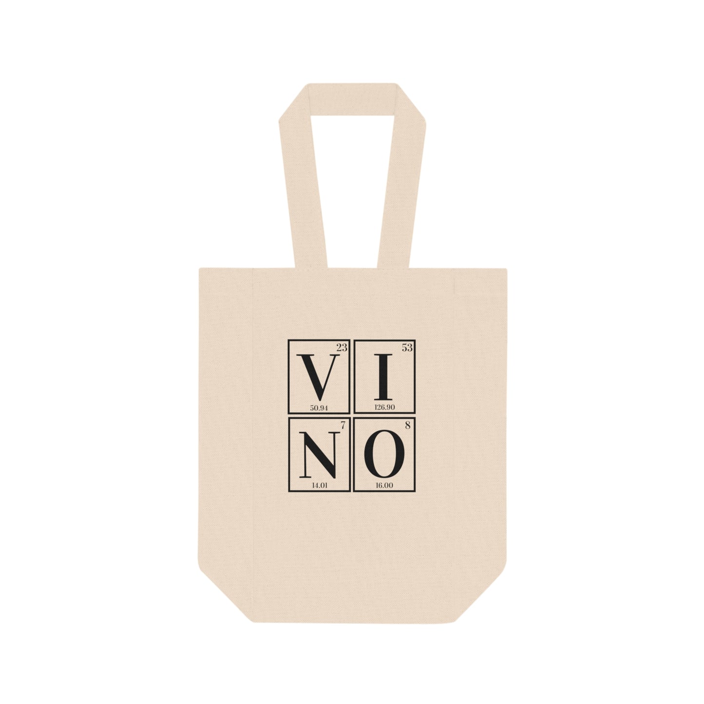 Periodic Table Double Wine "Vino" Tote Bag, Gift for Chemist, Scientist, Professor, Chemistry Teacher, Breaking Bad fan, or Science Lover.