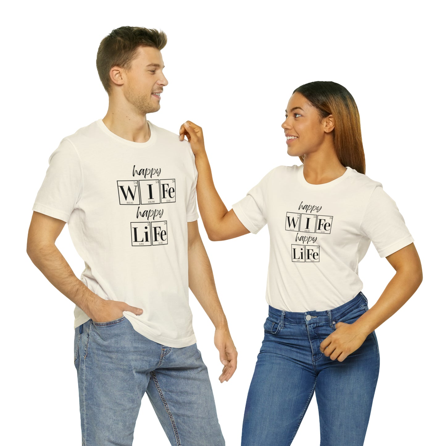 Happy Wife Happy Life Shirt, Marriage Shirt, Marriage shirt, Periodic Table Humor, Science-Themed Tee, Chemistry of Love