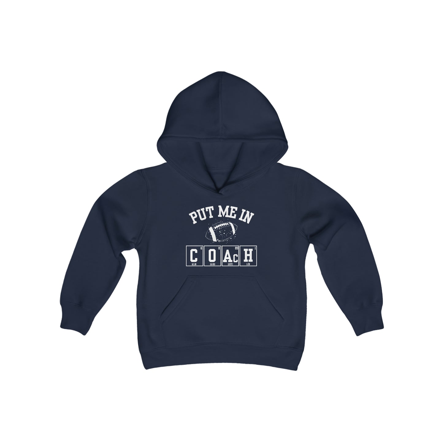 YOUTH - Put Me In Coach Hooded Sweatshirt - Football Game Day Science Hoodie