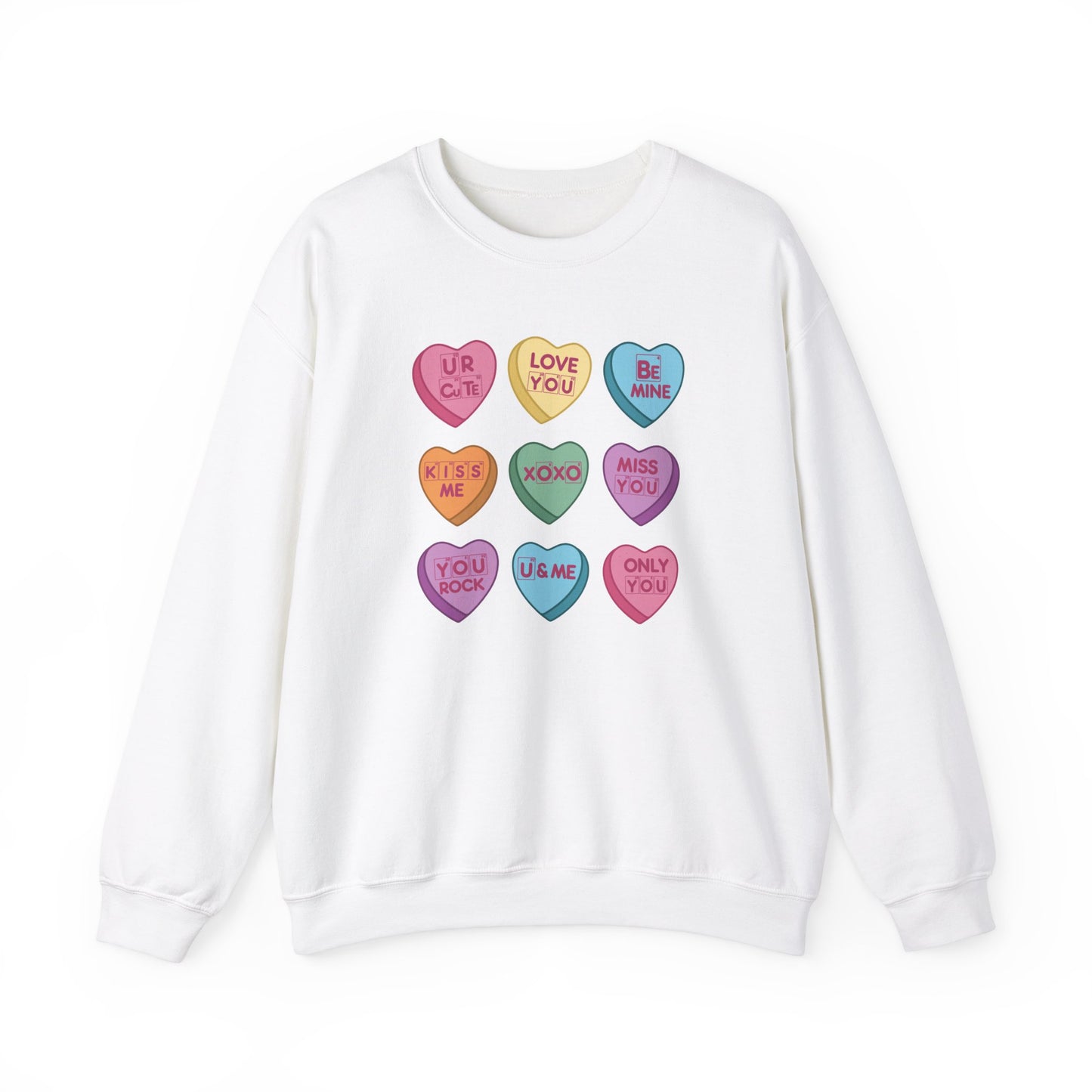 Science Valentine Candy Hearts Sweatshirt, Be Mine Shirt, Conversation Hearts, Gift for Her, Periodic Table, Breaking Bad, XOXO Sweatshirt