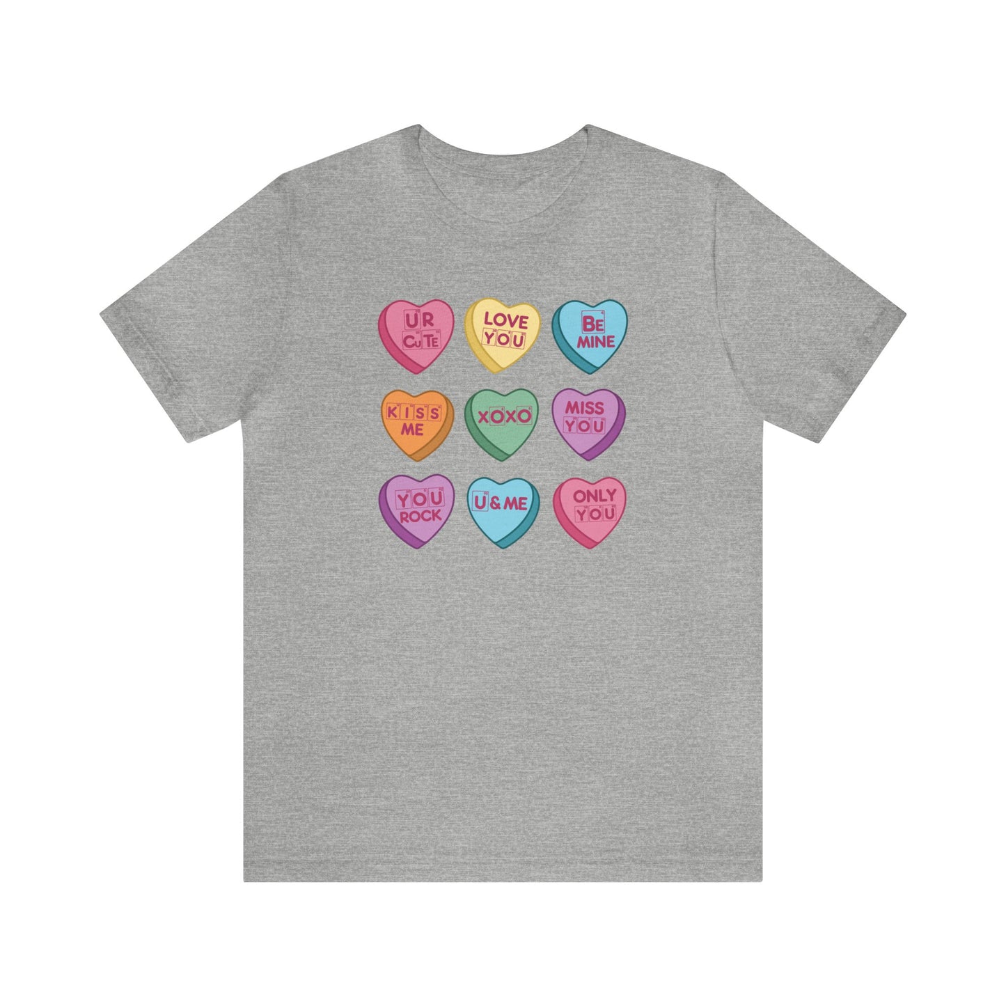 Science Valentine Candy Hearts T-Shirt, Be Mine Shirt, Conversation Hearts, Gift for Her, Periodic Table, Breaking Bad, XOXO Shirt