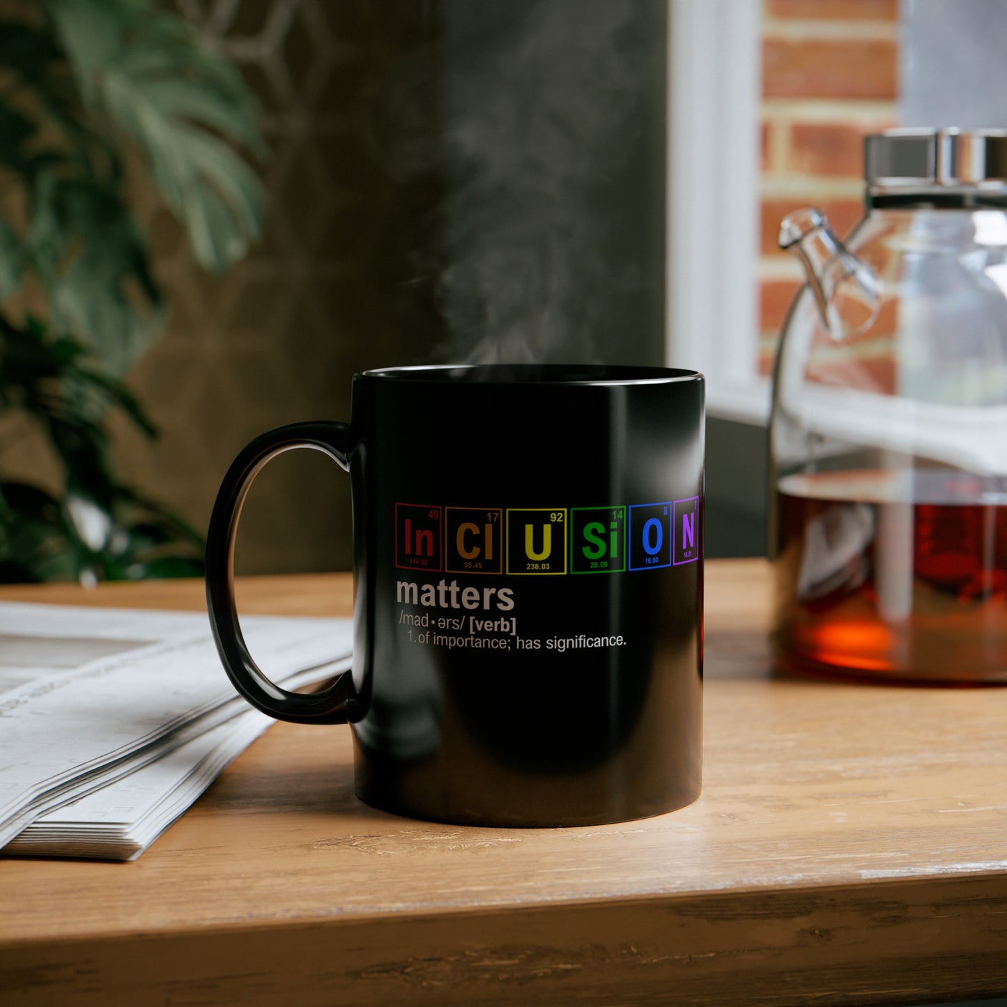 11oz Inclusion Matters Coffee Mug, Science Mug, Chemistry Gift, Periodic Table Mug, Breaking Bad, LGBTQIA+ Gift, Rainbow Mug