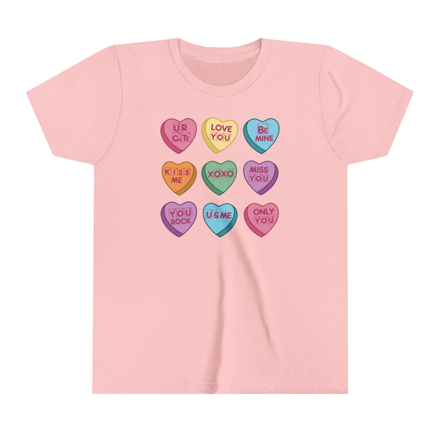 Kid Science Valentine Candy Hearts T-Shirt, Be Mine Shirt, Conversation Hearts, Gift for Girls, Periodic Table, Breaking Bad, XOXO Shirt