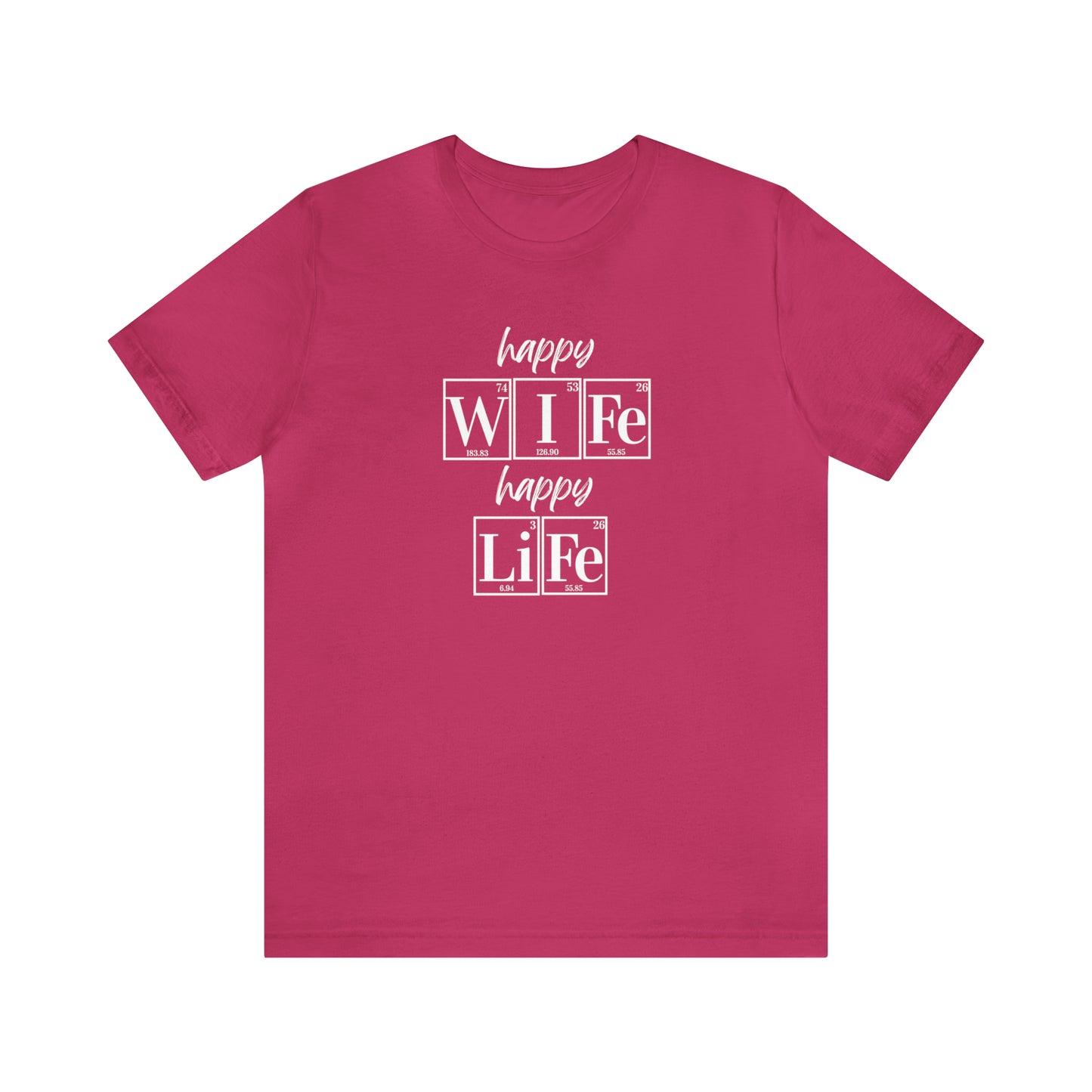 Happy Wife Happy Life Shirt, Marriage Shirt, Marriage shirt, Periodic Table Humor, Science-Themed Tee, Chemistry of Love
