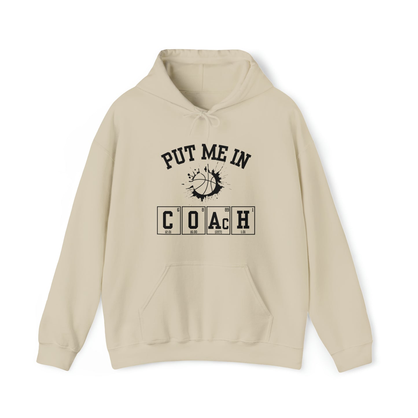 ADULT - Put Me in Coach Hooded Sweatshirt - Basketball Game Day Hoodie