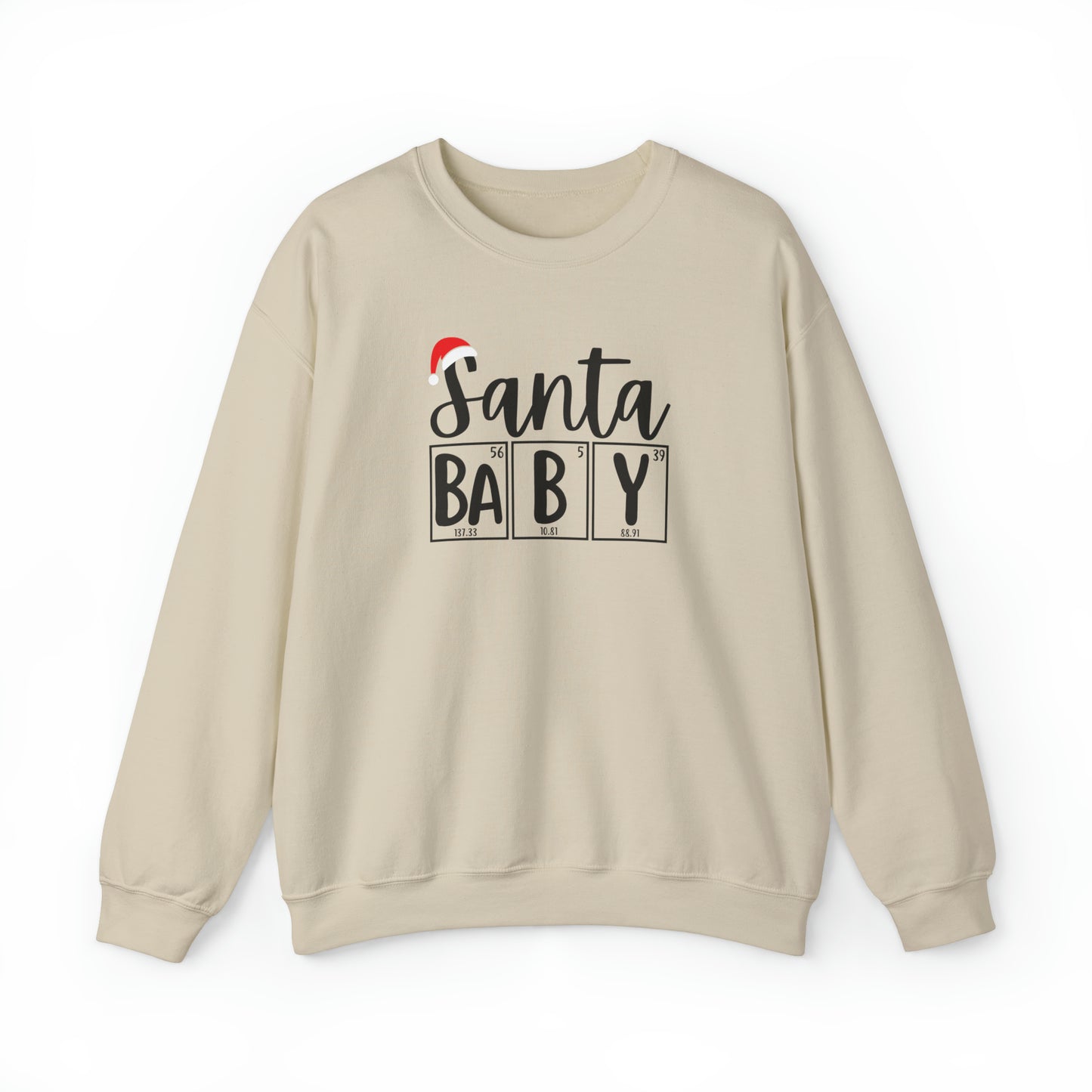 Santa Baby Chemistry Crewneck Sweatshirt, Christmas Holiday Sweater, Periodic Table, Scientist Gift, Science Teacher Gift, Breaking Bad