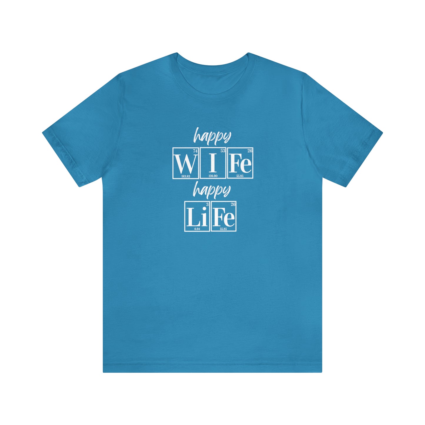 Happy Wife Happy Life Shirt, Marriage Shirt, Marriage shirt, Periodic Table Humor, Science-Themed Tee, Chemistry of Love