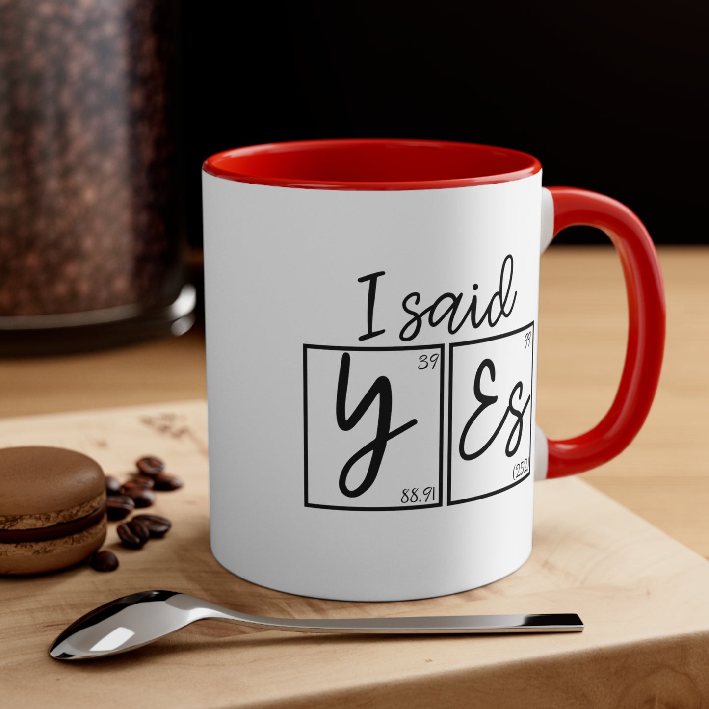 11oz - I Said Yes! Engagement Announcement Science Mug