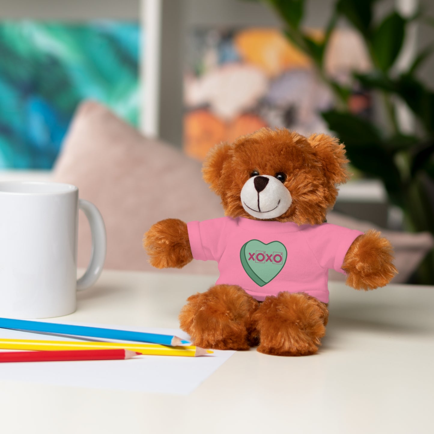 XOXO - Science Valentine Stuffed Animal Plushie, Chemistry Plush, Valentines Day Bear, Gift for Her, Gift for Him, Periodic Table