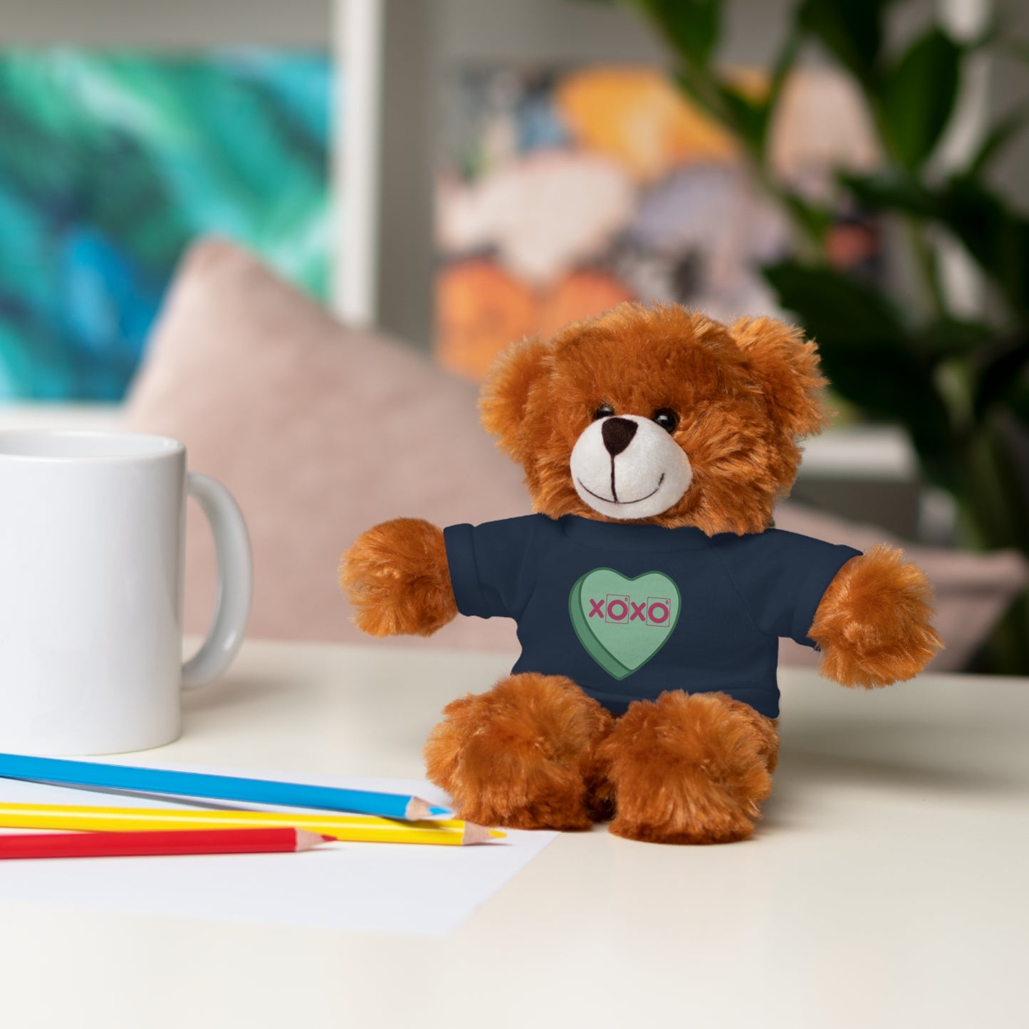 XOXO - Science Valentine Stuffed Animal Plushie, Chemistry Plush, Valentines Day Bear, Gift for Her, Gift for Him, Periodic Table