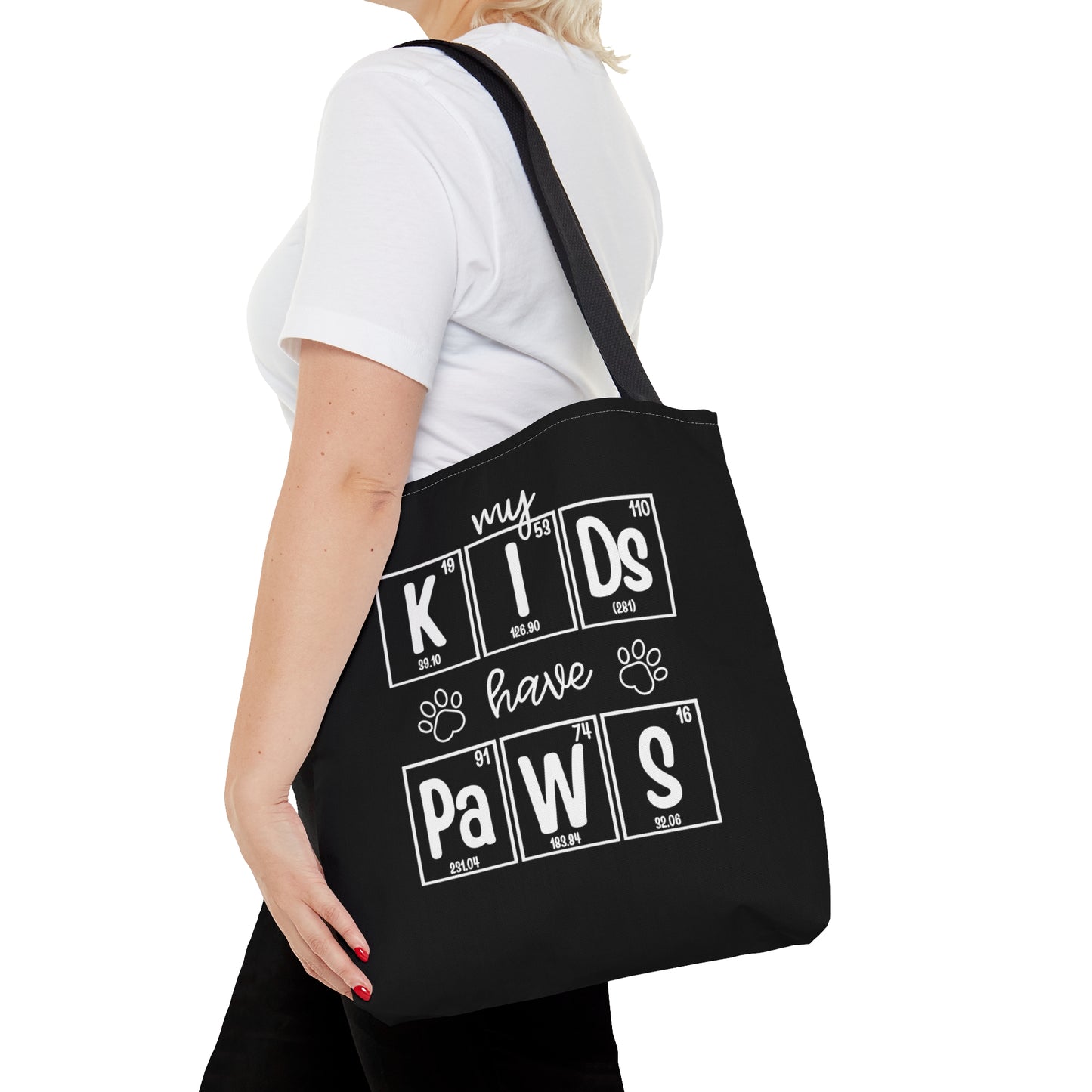 My Kids Have Paws Tote Bag, Dog Mom Tote Bag, Cat Mom Tote Bag, Pet Parent Tote Bag, Scientist Gift