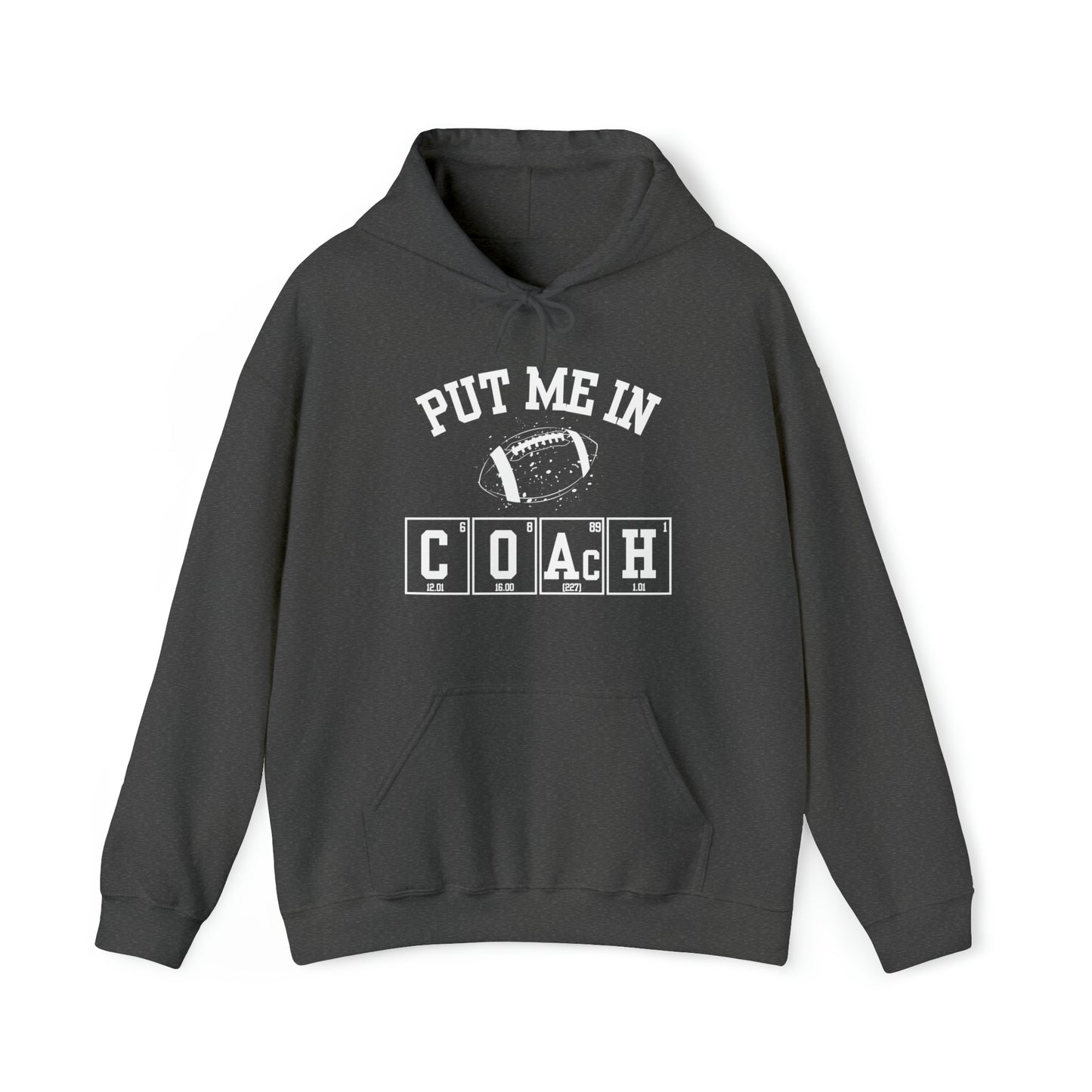 ADULT - Put Me in Coach Hooded Sweatshirt - Football Game Day Science Hoodie