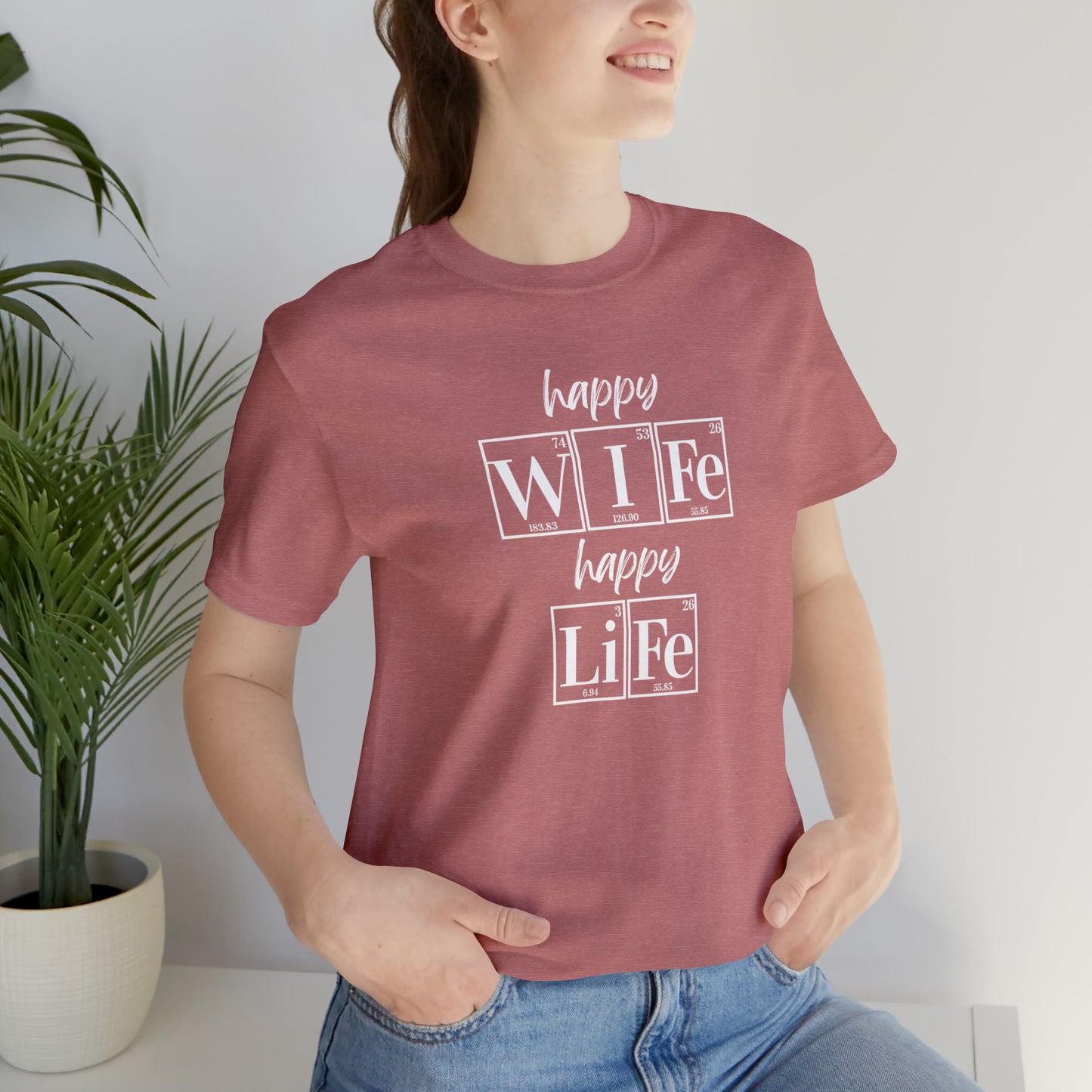 Happy Wife Happy Life Shirt, Marriage Shirt, Marriage shirt, Periodic Table Humor, Science-Themed Tee, Chemistry of Love