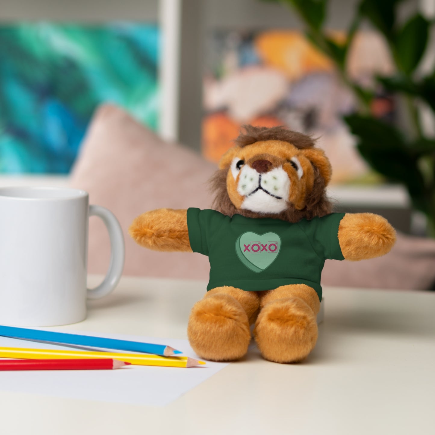 XOXO - Science Valentine Stuffed Animal Plushie, Chemistry Plush, Valentines Day Bear, Gift for Her, Gift for Him, Periodic Table