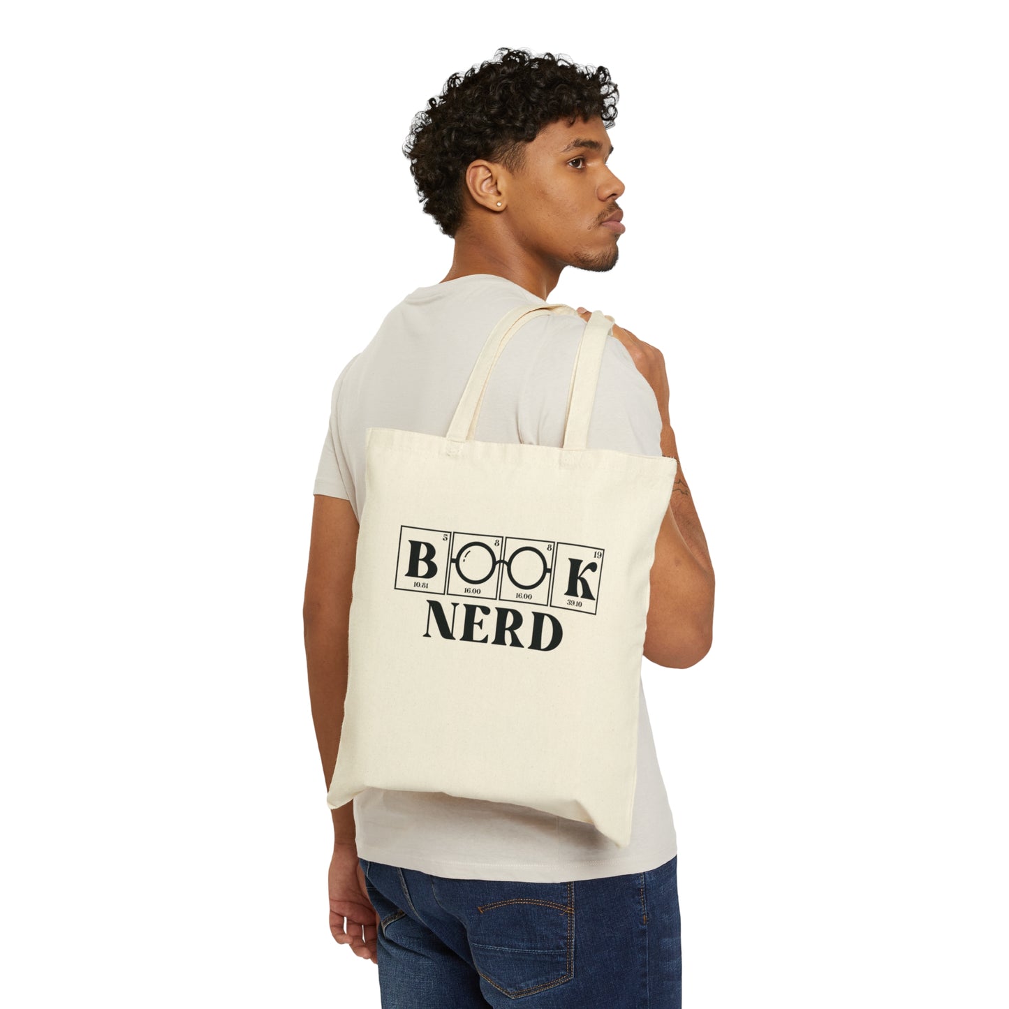 Book Nerd Canvas Tote Bag, Librarian Tote, Libraries Matter, Library Gift, Science of Reading, Periodic Table, Breaking Bad, Book Worm Tote