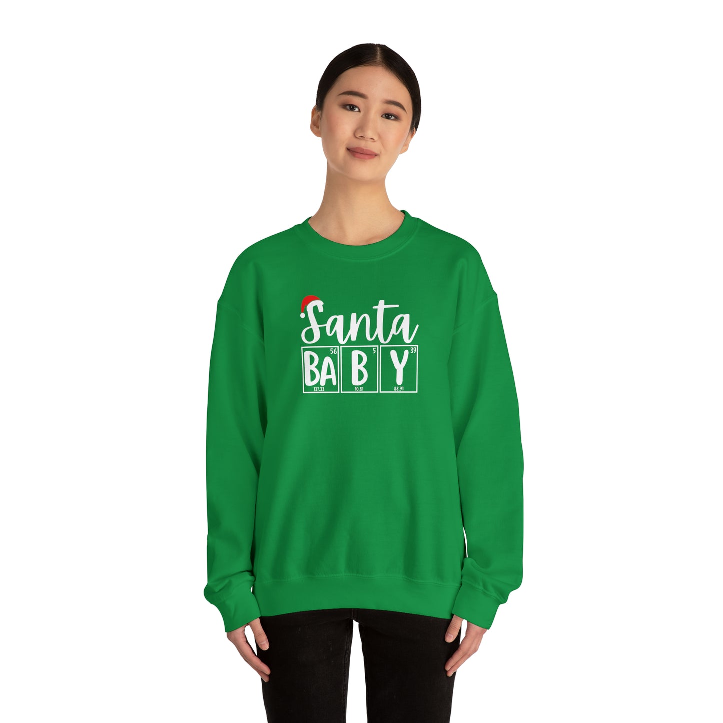 Santa Baby Chemistry Crewneck Sweatshirt, Christmas Holiday Sweater, Periodic Table, Scientist Gift, Science Teacher Gift, Breaking Bad