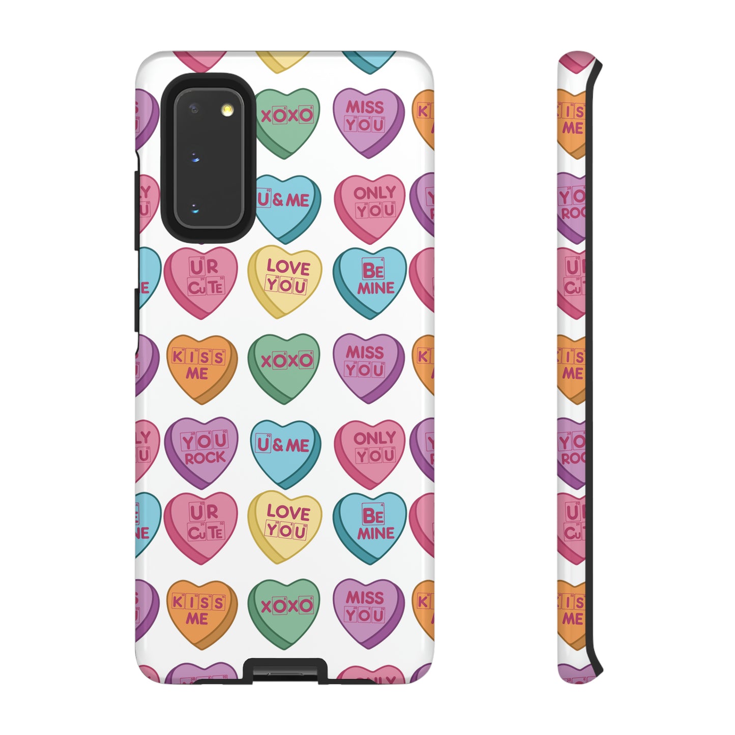 Science Valentine Candy Hearts Cell Phone Case, Conversation Hearts, Gift for Her, For iPhone, Android, and Google Phones, Periodic Table