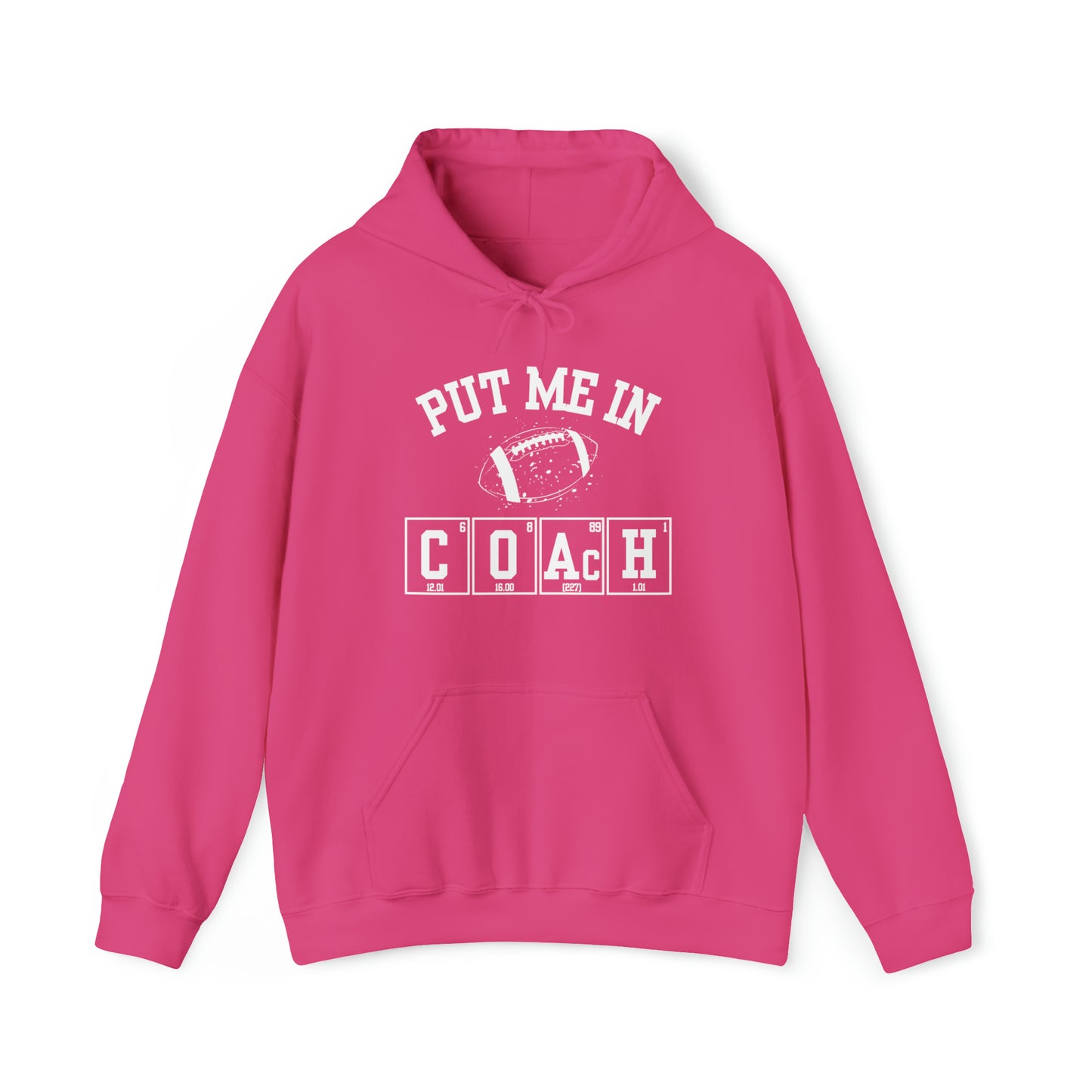 ADULT - Put Me in Coach Hooded Sweatshirt - Football Game Day Science Hoodie