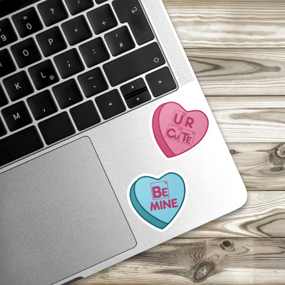 Science Valentine Stickers Bundle Pack, Chemistry Candy Conversation Heart Stickers, XOXO Sticker Pack, Breaking Bad, Periodic Table Sticker