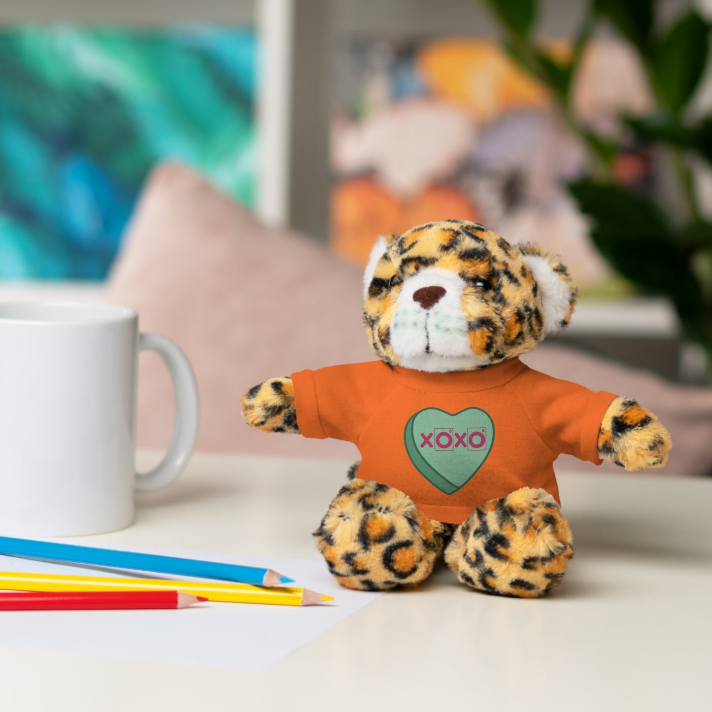 XOXO - Science Valentine Stuffed Animal Plushie, Chemistry Plush, Valentines Day Bear, Gift for Her, Gift for Him, Periodic Table