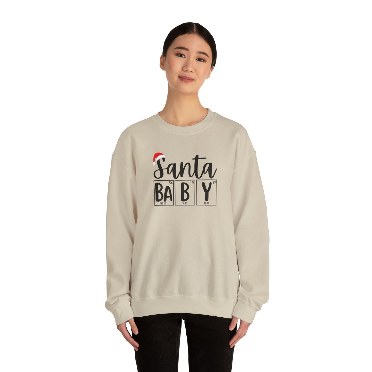 Santa Baby Chemistry Crewneck Sweatshirt, Christmas Holiday Sweater, Periodic Table, Scientist Gift, Science Teacher Gift, Breaking Bad