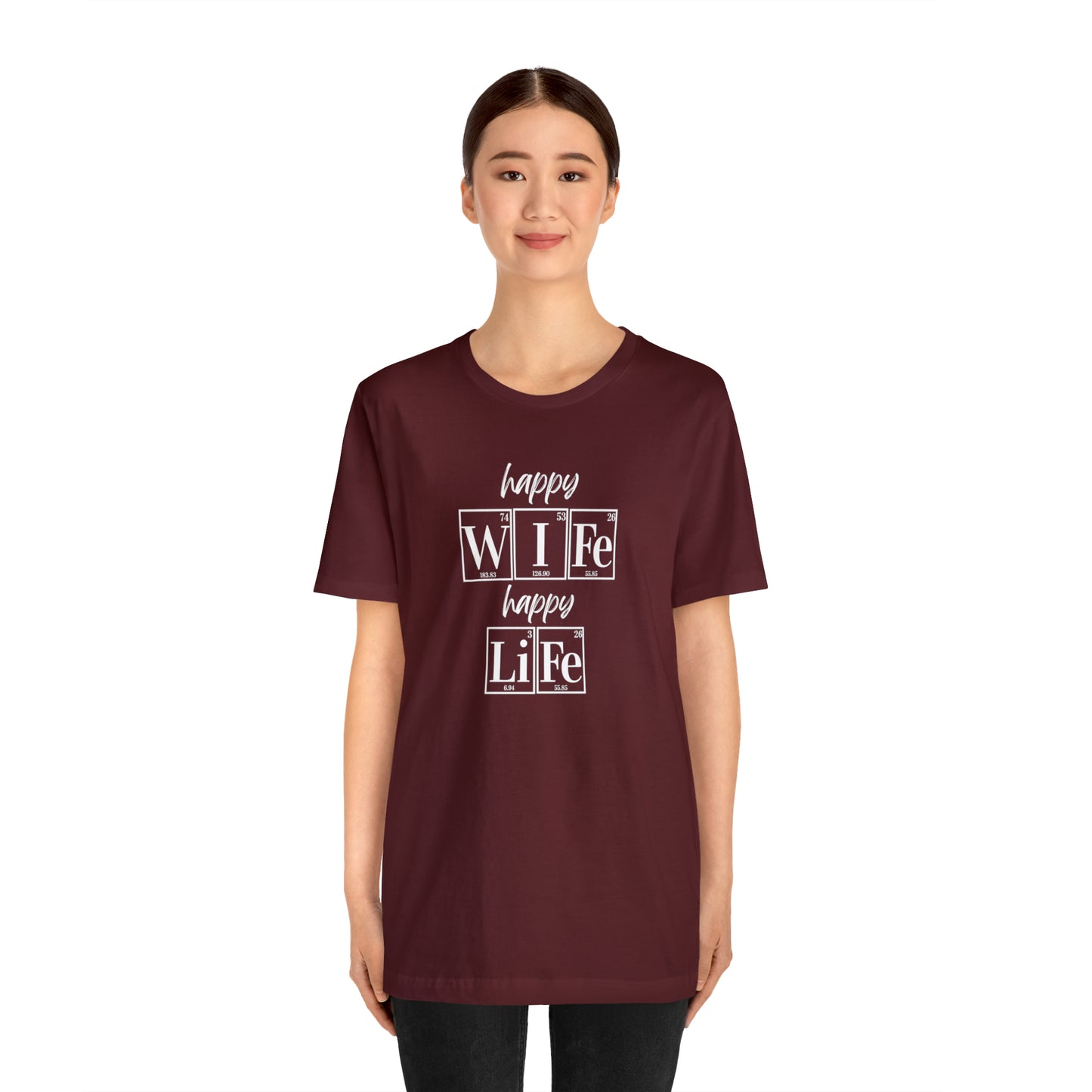 Happy Wife Happy Life Shirt, Marriage Shirt, Marriage shirt, Periodic Table Humor, Science-Themed Tee, Chemistry of Love