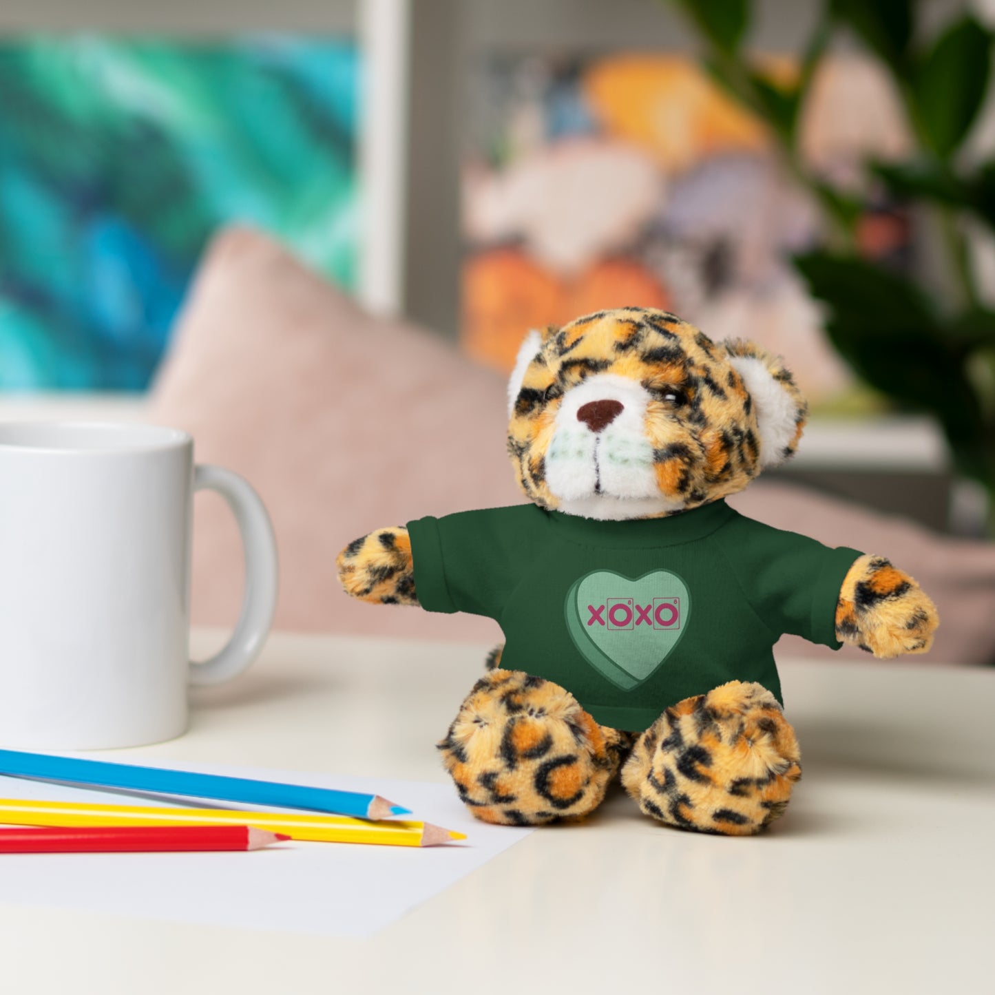 XOXO - Science Valentine Stuffed Animal Plushie, Chemistry Plush, Valentines Day Bear, Gift for Her, Gift for Him, Periodic Table