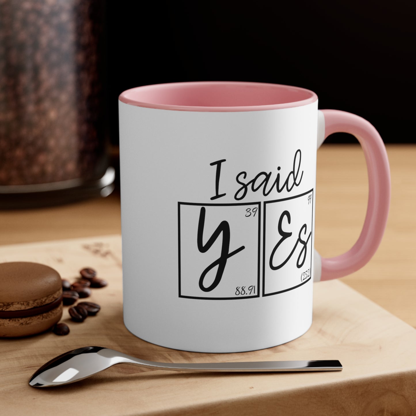 11oz - I Said Yes! Engagement Announcement Science Mug