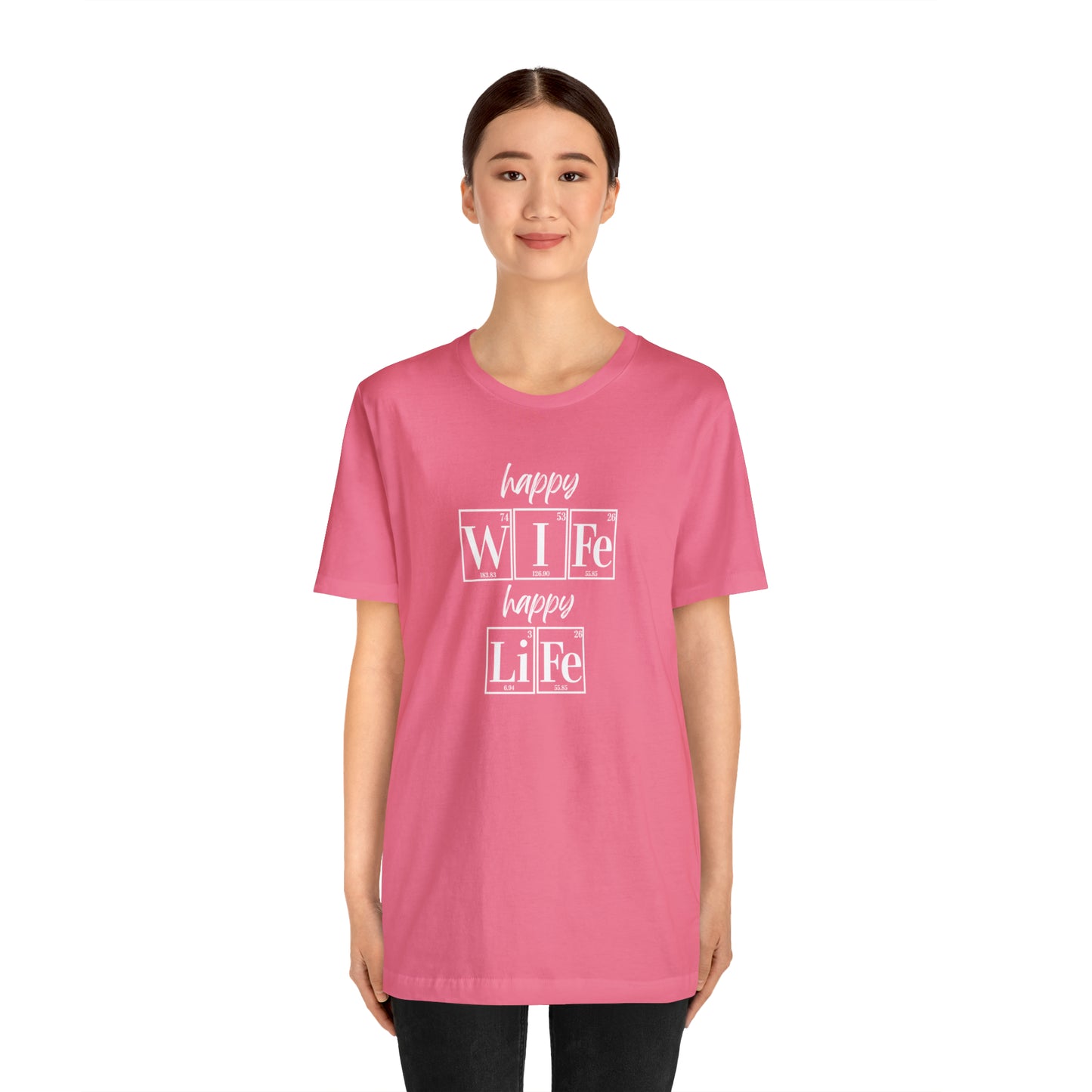 Happy Wife Happy Life Shirt, Marriage Shirt, Marriage shirt, Periodic Table Humor, Science-Themed Tee, Chemistry of Love