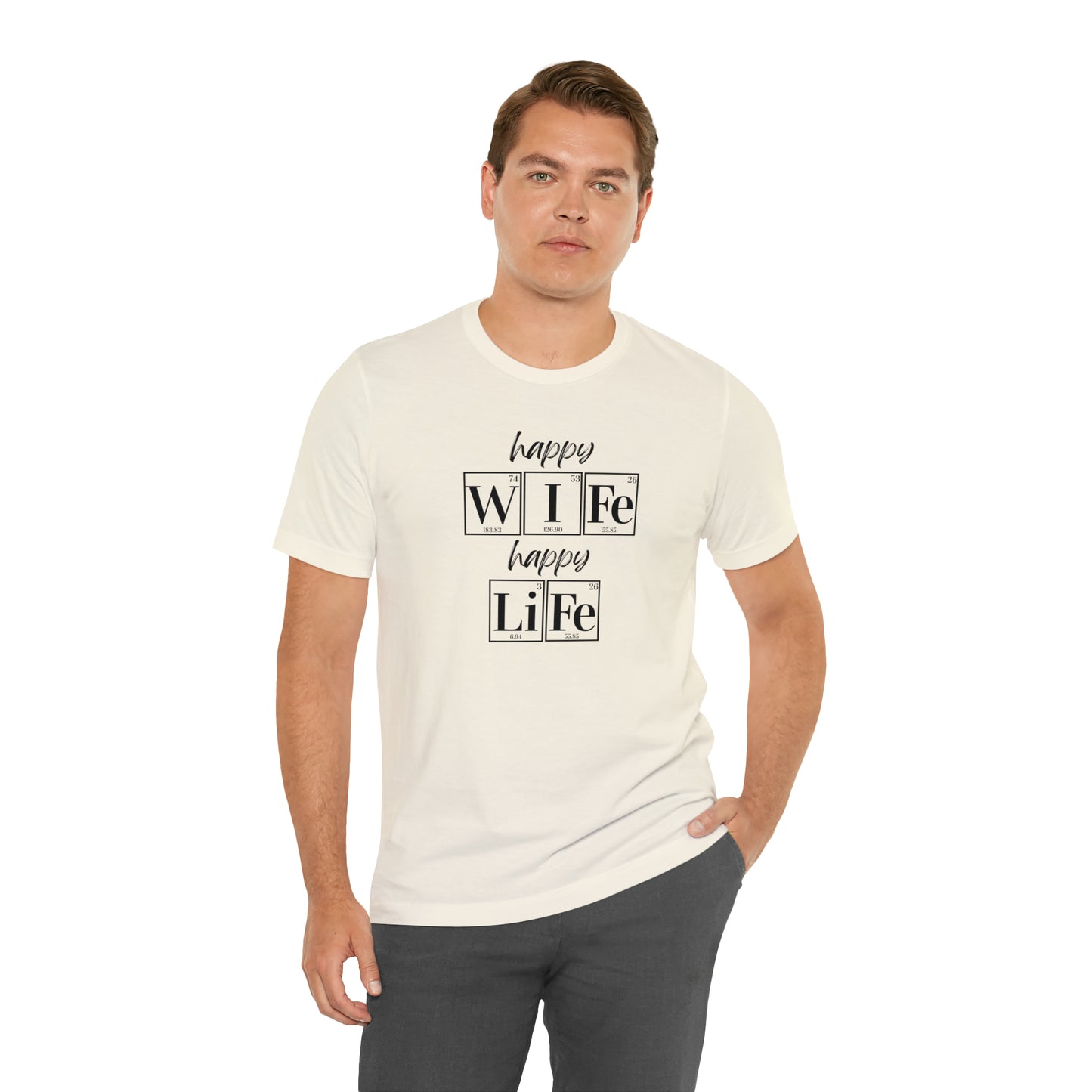 Happy Wife Happy Life Shirt, Marriage Shirt, Marriage shirt, Periodic Table Humor, Science-Themed Tee, Chemistry of Love