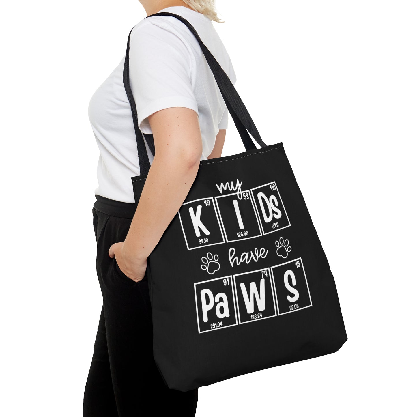 My Kids Have Paws Tote Bag, Dog Mom Tote Bag, Cat Mom Tote Bag, Pet Parent Tote Bag, Scientist Gift