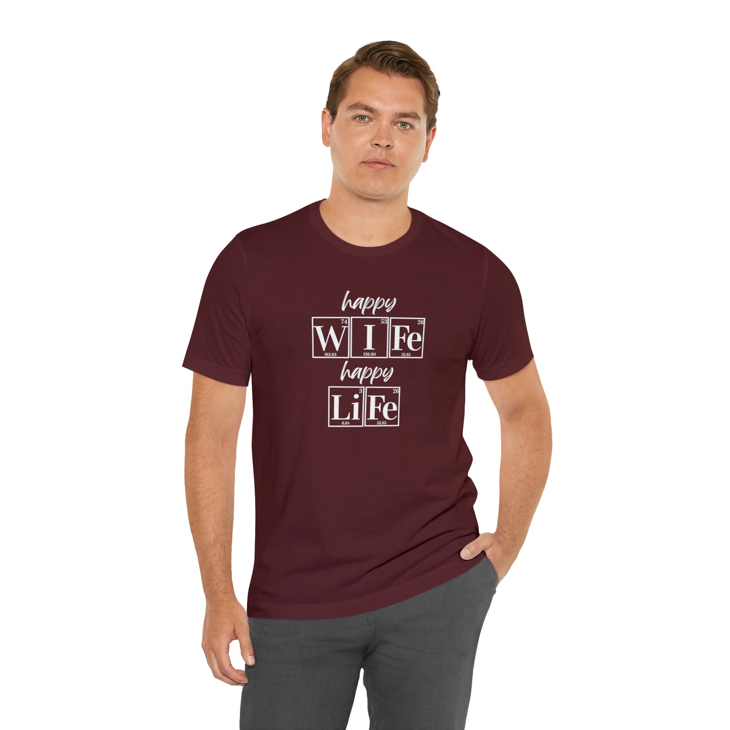 Happy Wife Happy Life Shirt, Marriage Shirt, Marriage shirt, Periodic Table Humor, Science-Themed Tee, Chemistry of Love
