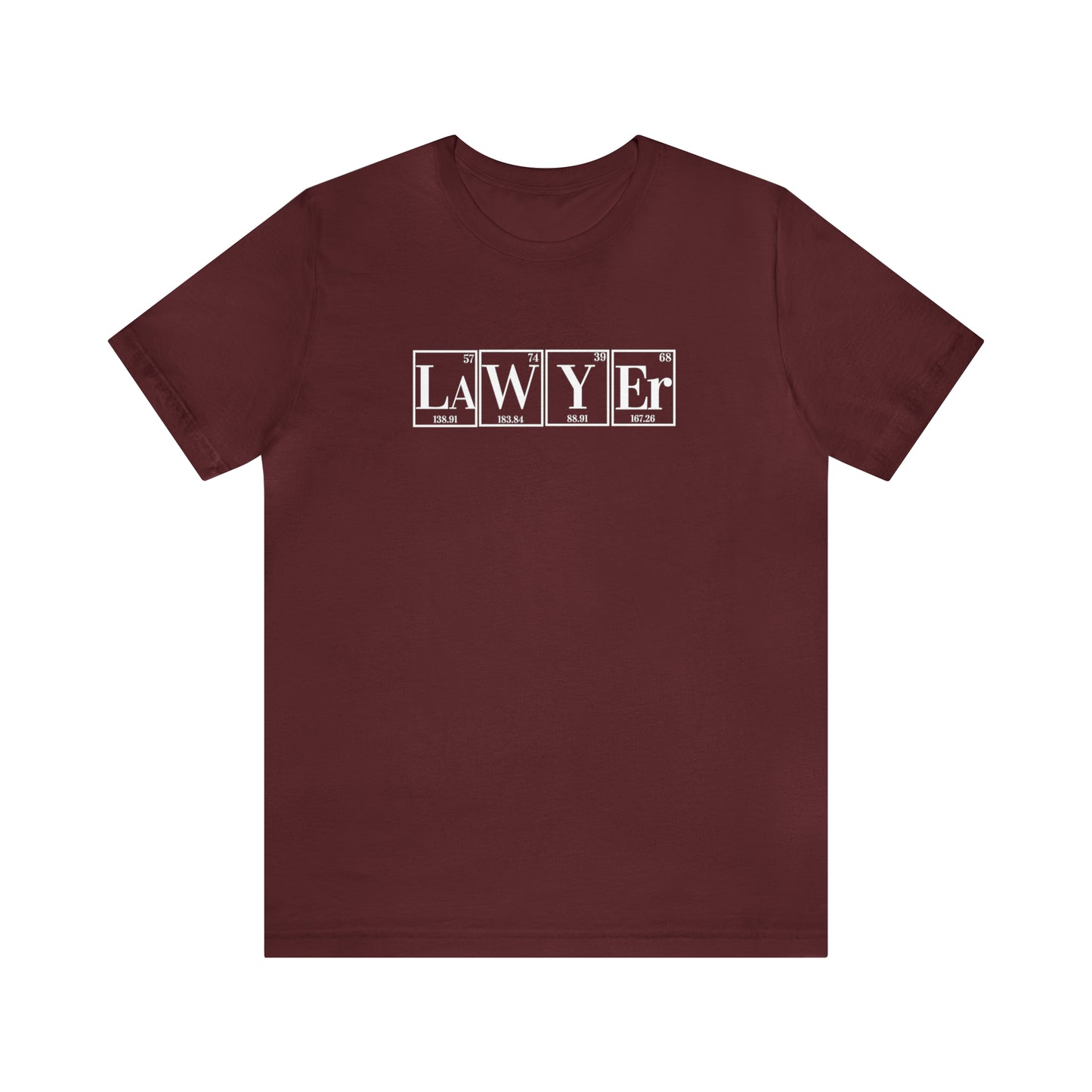 Lawyer Shirt, Science Shirt, Periodic Table Humor ,Legal Fashion, Science-Themed tee