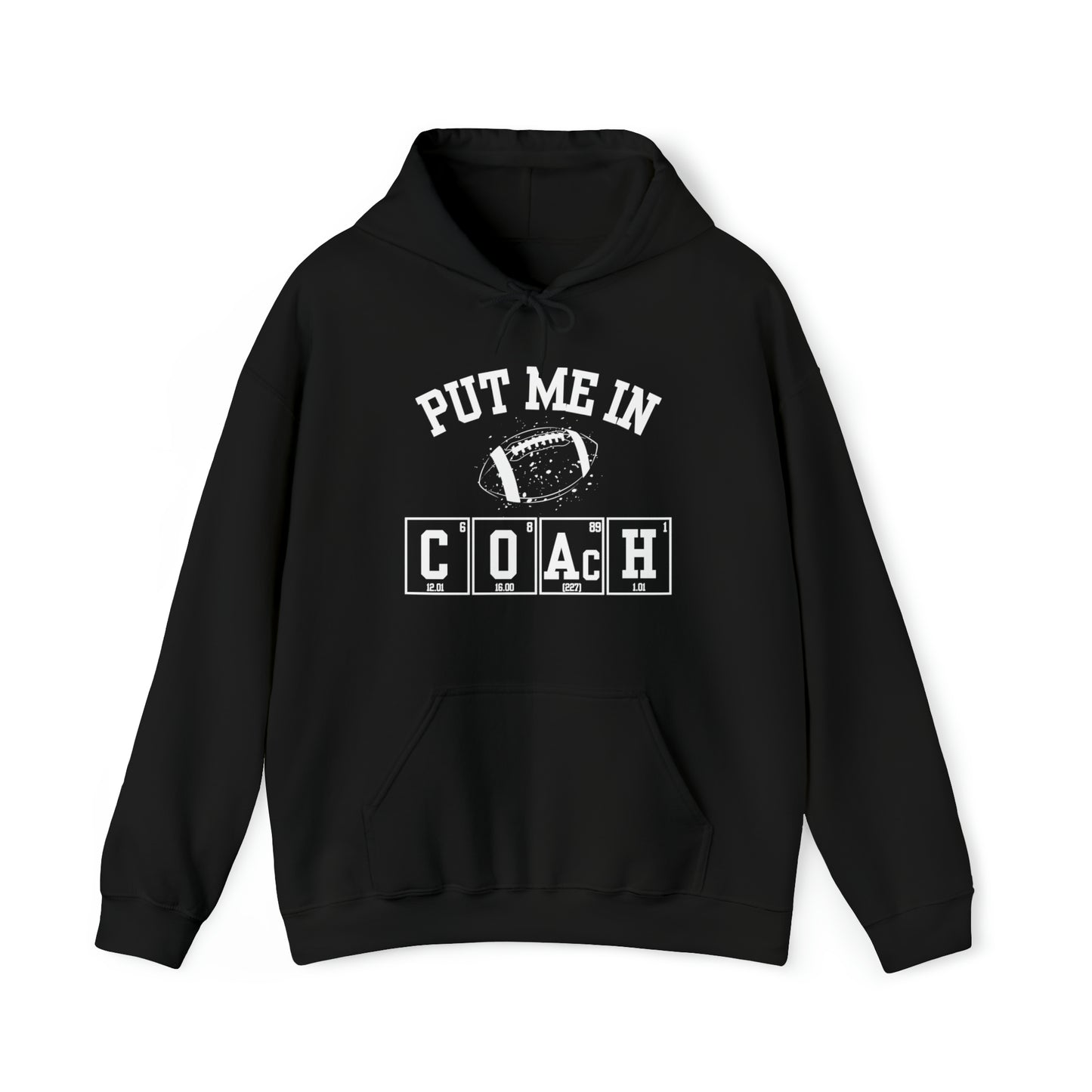 ADULT - Put Me in Coach Hooded Sweatshirt - Football Game Day Science Hoodie