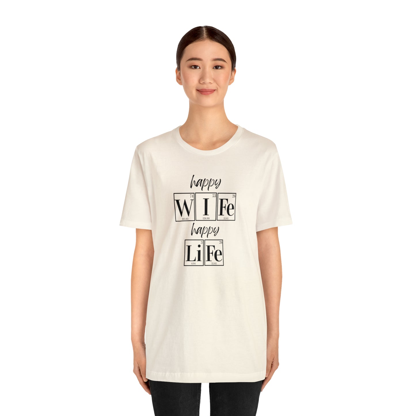 Happy Wife Happy Life Shirt, Marriage Shirt, Marriage shirt, Periodic Table Humor, Science-Themed Tee, Chemistry of Love