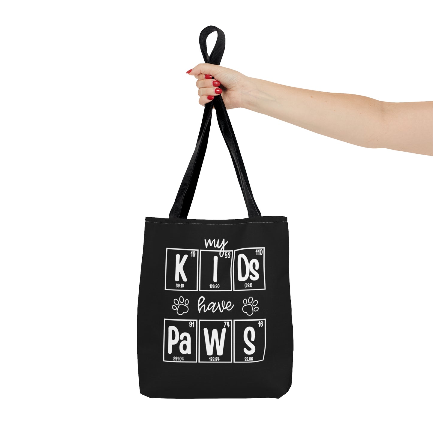 My Kids Have Paws Tote Bag, Dog Mom Tote Bag, Cat Mom Tote Bag, Pet Parent Tote Bag, Scientist Gift