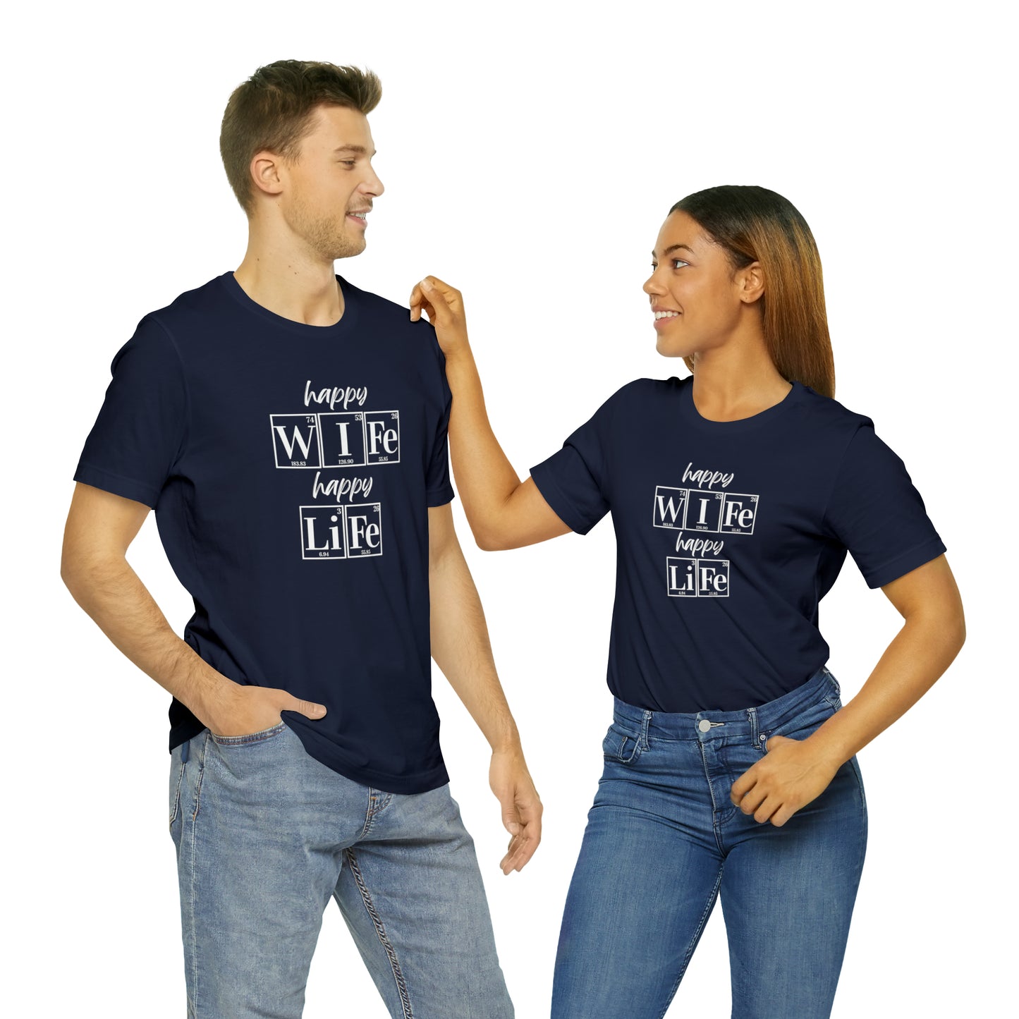 Happy Wife Happy Life Shirt, Marriage Shirt, Marriage shirt, Periodic Table Humor, Science-Themed Tee, Chemistry of Love